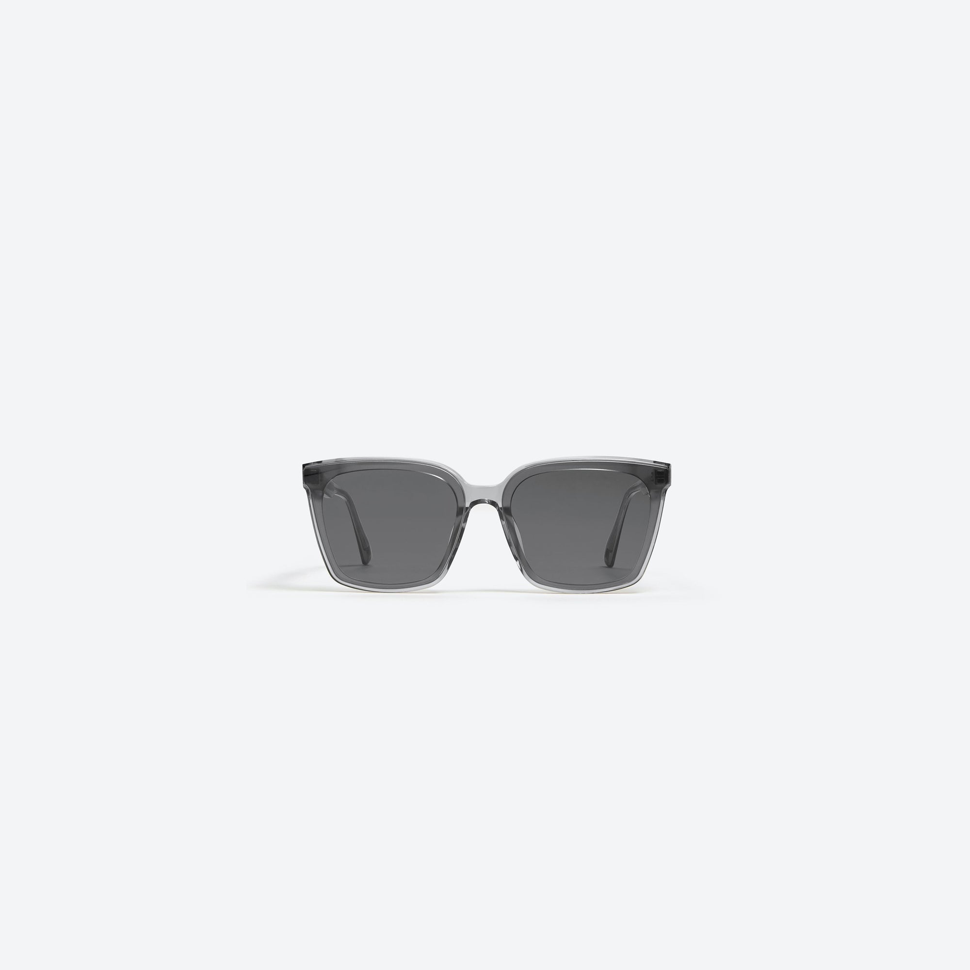 A front view of Gentle Monster Tega G1 Gray Acetate framed Square sunglasses.