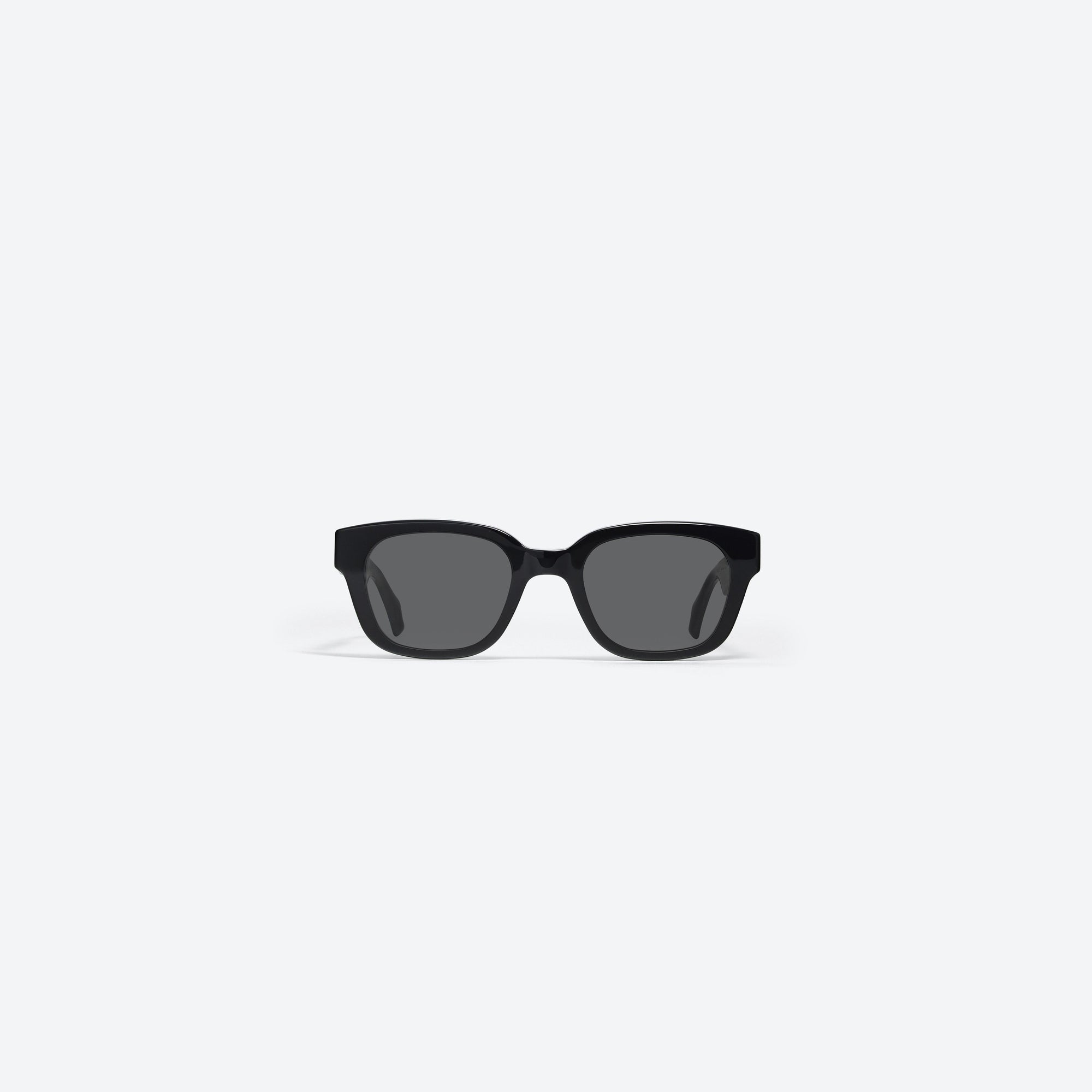 A front view of Gentle Monster Ambush - Carabiner 1 01 Black Mixed framed Square sunglasses.