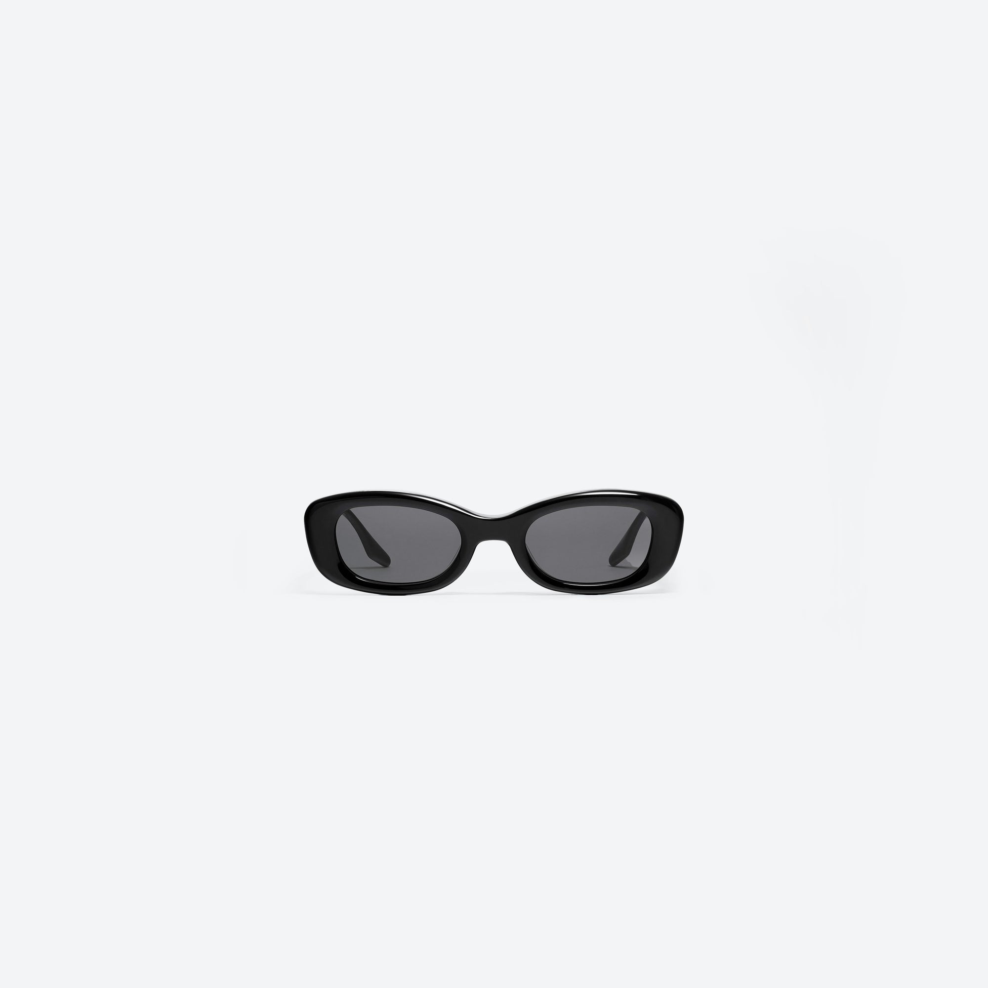 A front view of Gentle Monster Tambu 01 Black Acetate framed Square sunglasses.