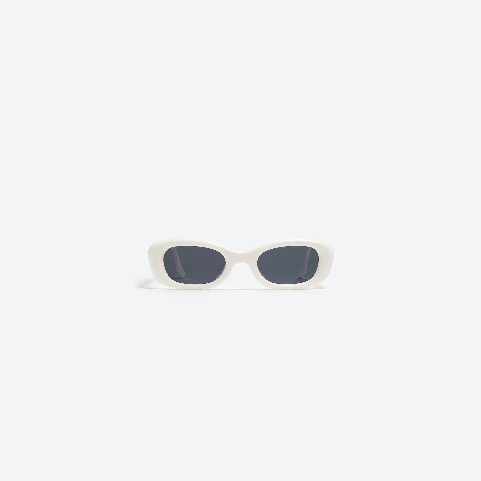 A front view of Gentle Monster Tambu W1 White Acetate framed Square sunglasses.