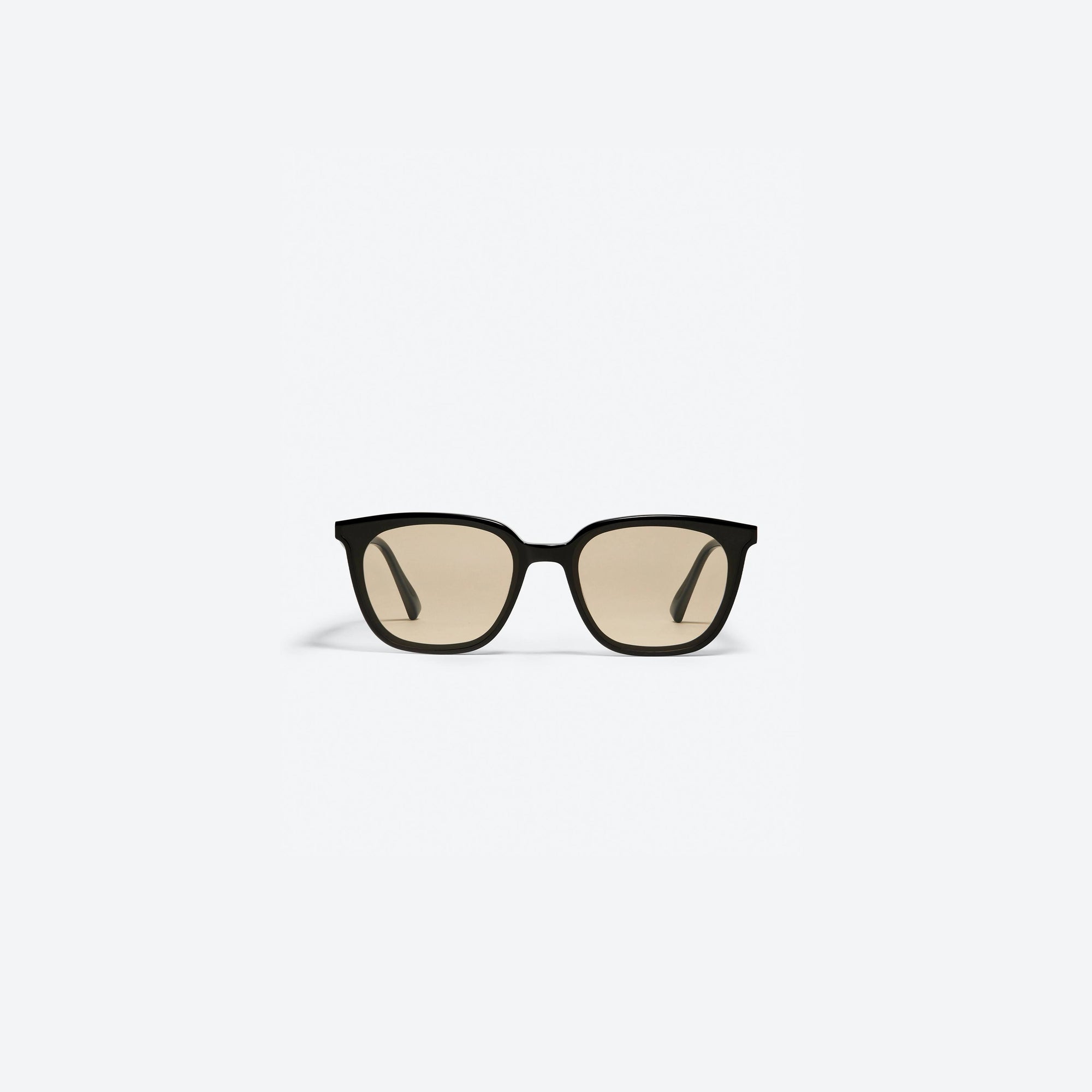 A front view of Gentle Monster Lilit 01(BR) Black Acetate framed Square sunglasses.