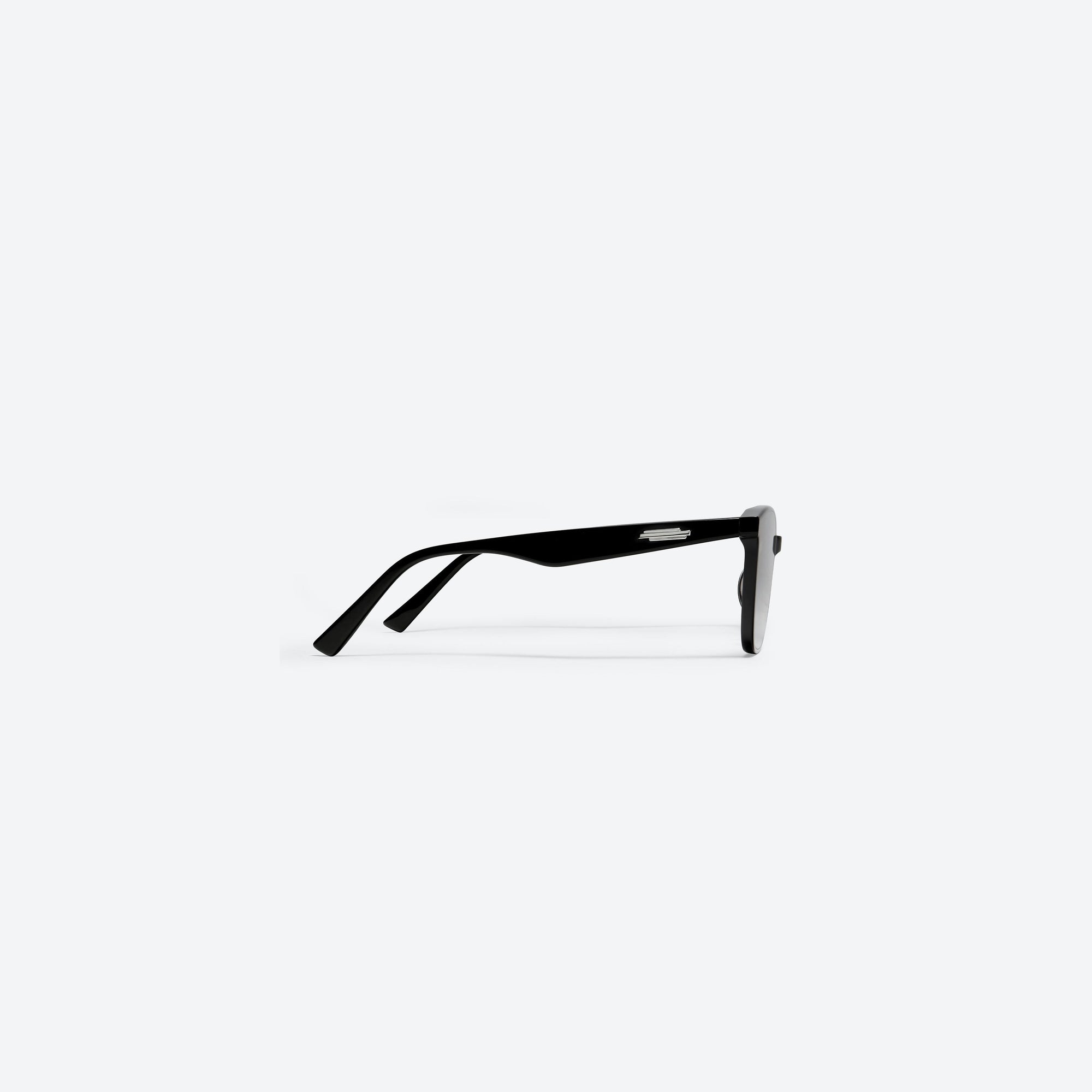 A detailed right view of Gentle Monster Lilit 01(BR) Black Acetate framed Square sunglasses.