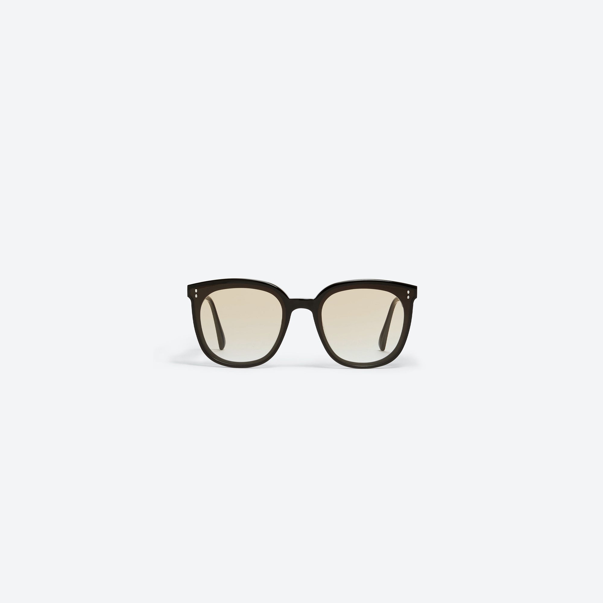 A front view of Gentle Monster Rosy 01(BRG) Black Acetate framed Round sunglasses.