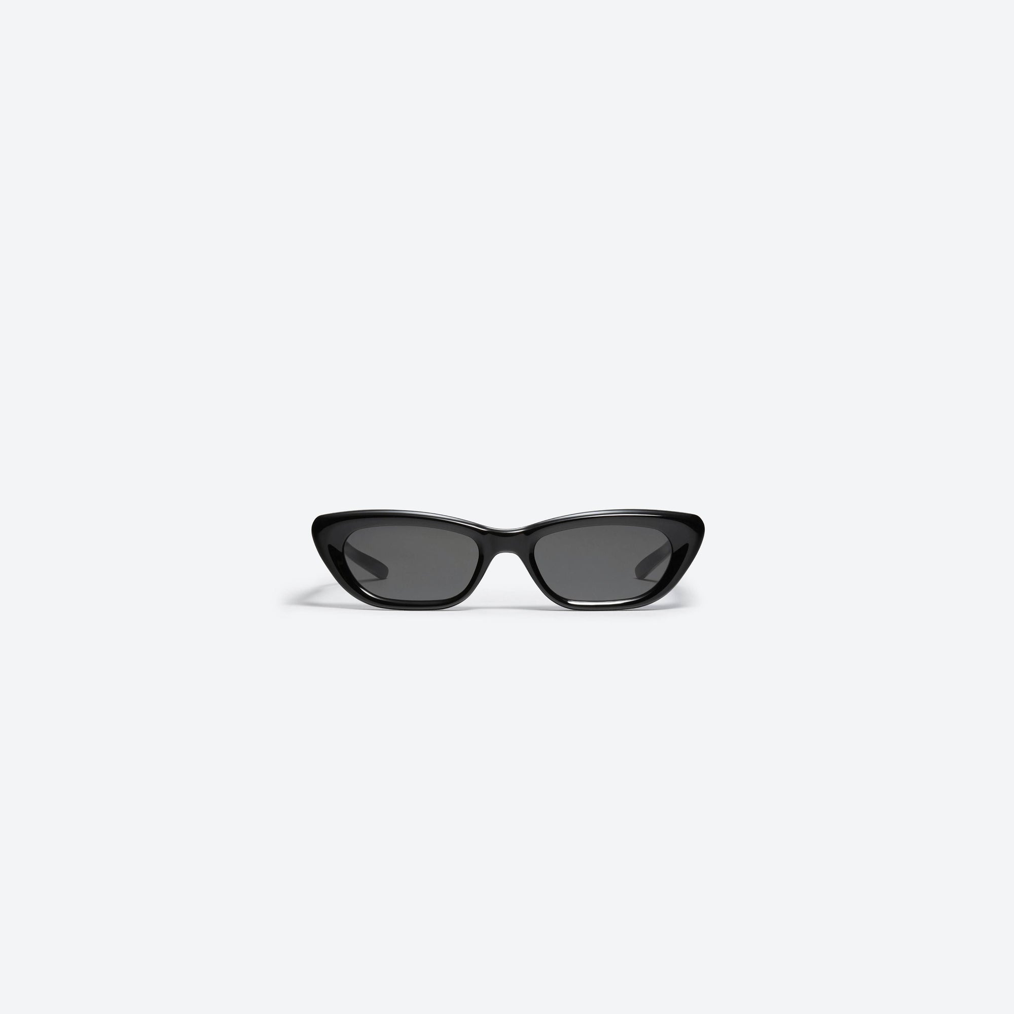 A front view of Gentle Monster 27And 7 01 Black Acetate framed Cat-eye sunglasses.