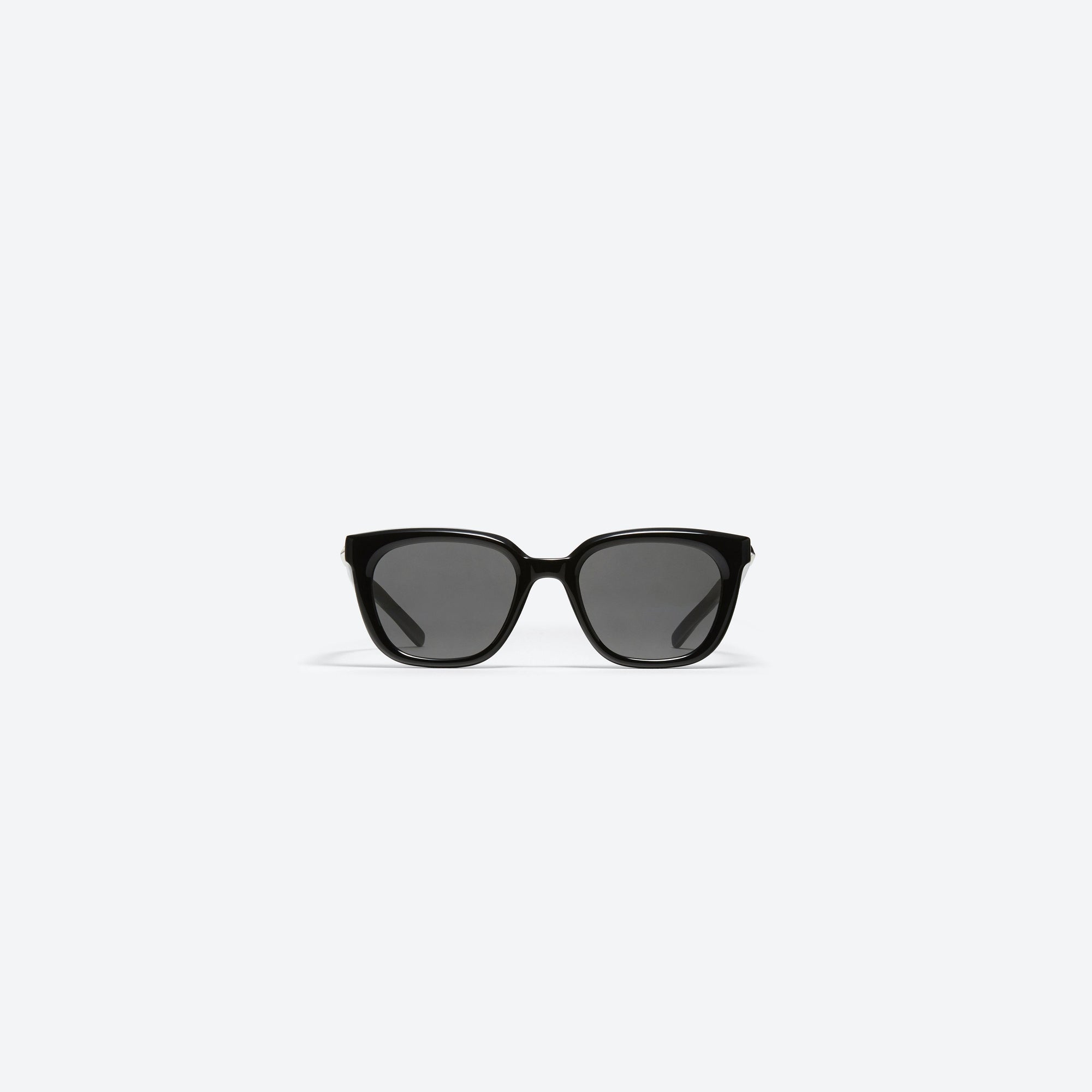 A front view of Gentle Monster Billy 01 Black Acetate framed Square sunglasses.