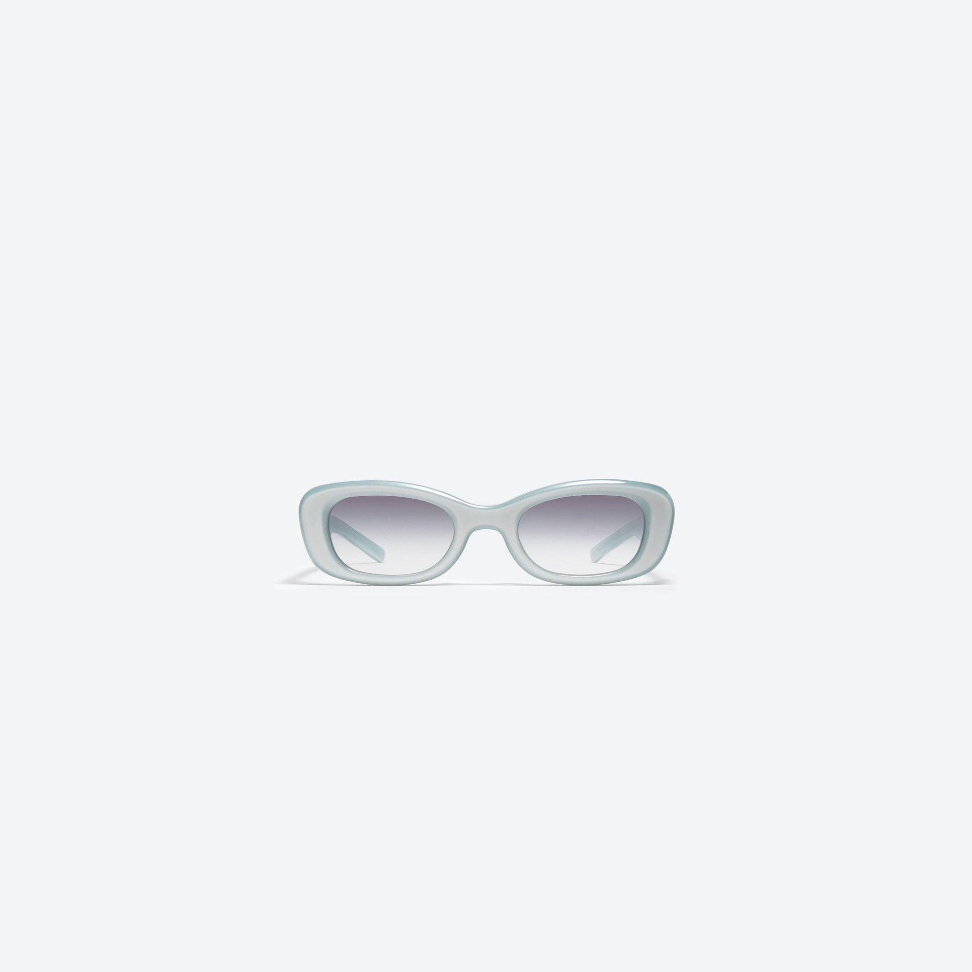 A front view of Gentle Monster Oracle.S BLC5 Gray Acetate framed Square sunglasses.