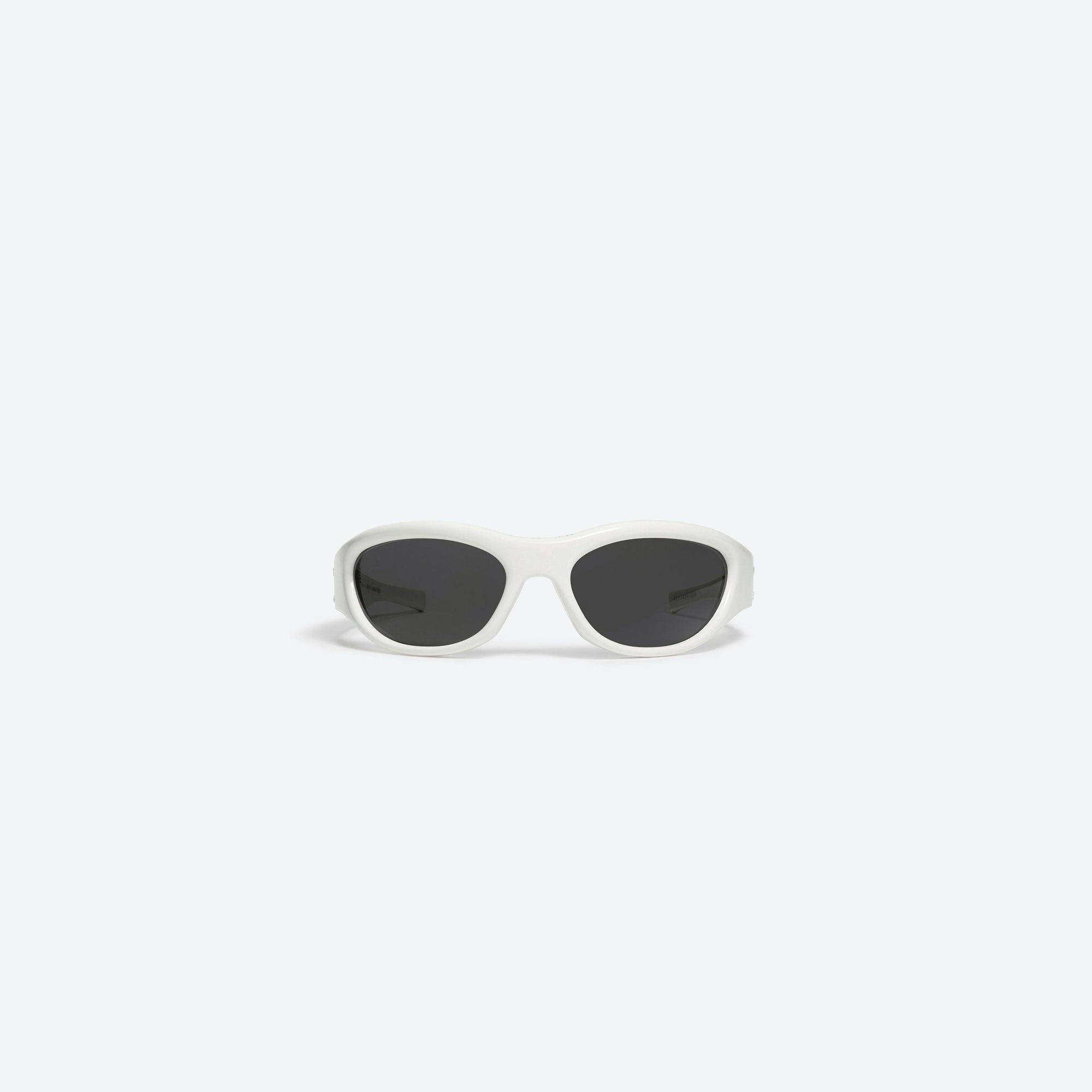 A front view of Gentle Monster Maison Margiela - MM003 W2 White Acetate framed Wraparound sunglasses.