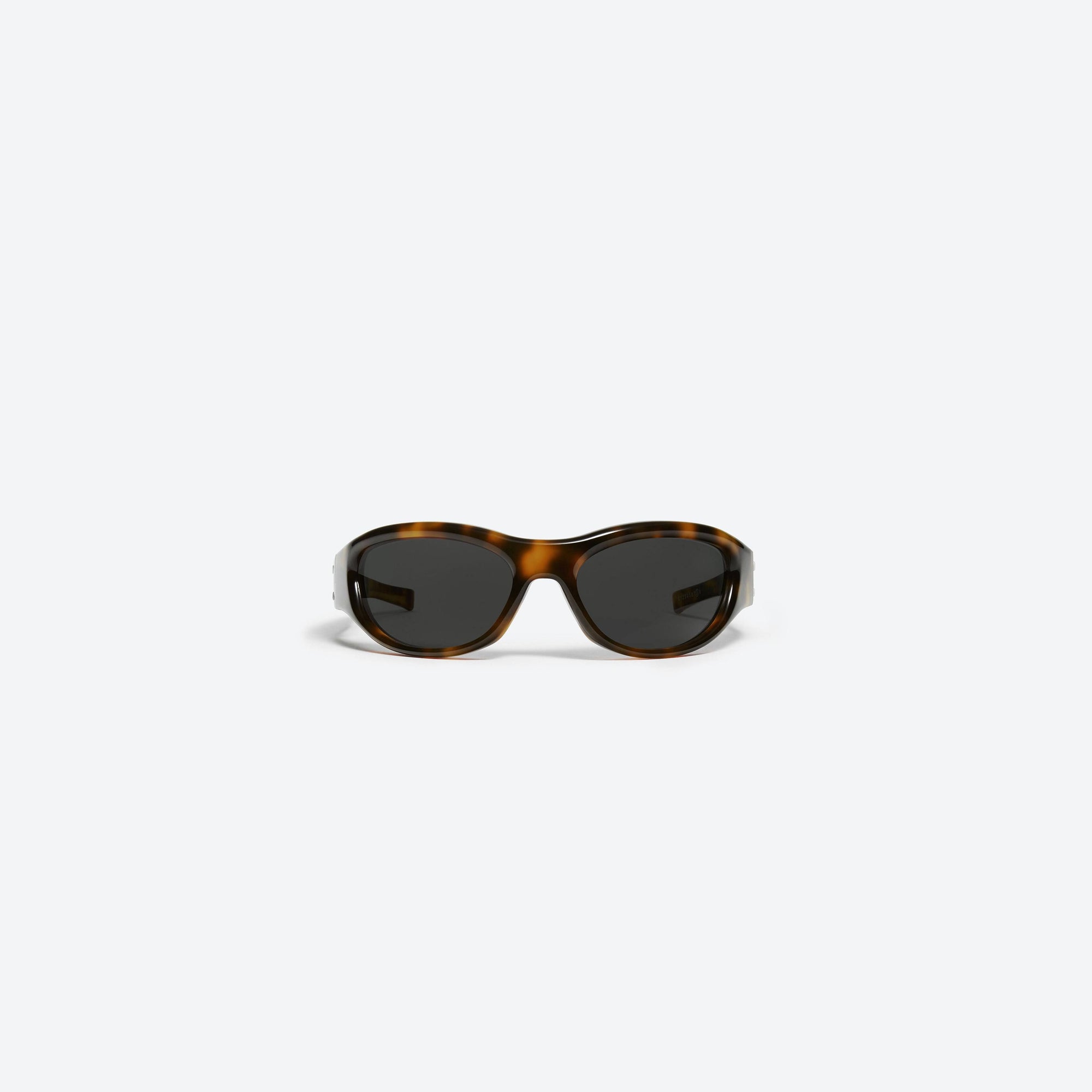 A front view of Gentle Monster Maison Margiela - MM003 L2 Tortoise Acetate framed Wraparound sunglasses.