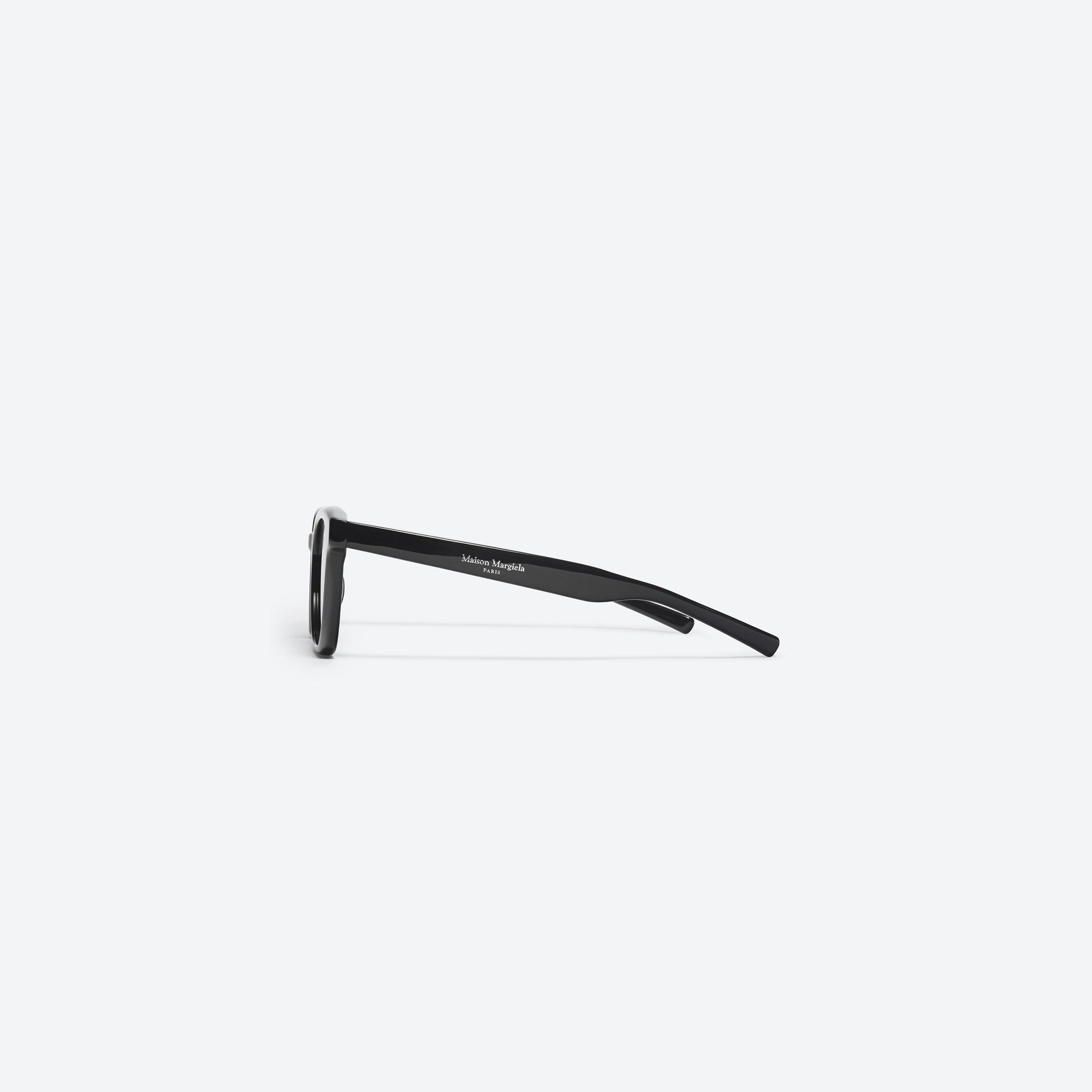 A detailed right view of Gentle Monster Maison Margiela - MM007 01 Black Acetate framed Square sunglasses.