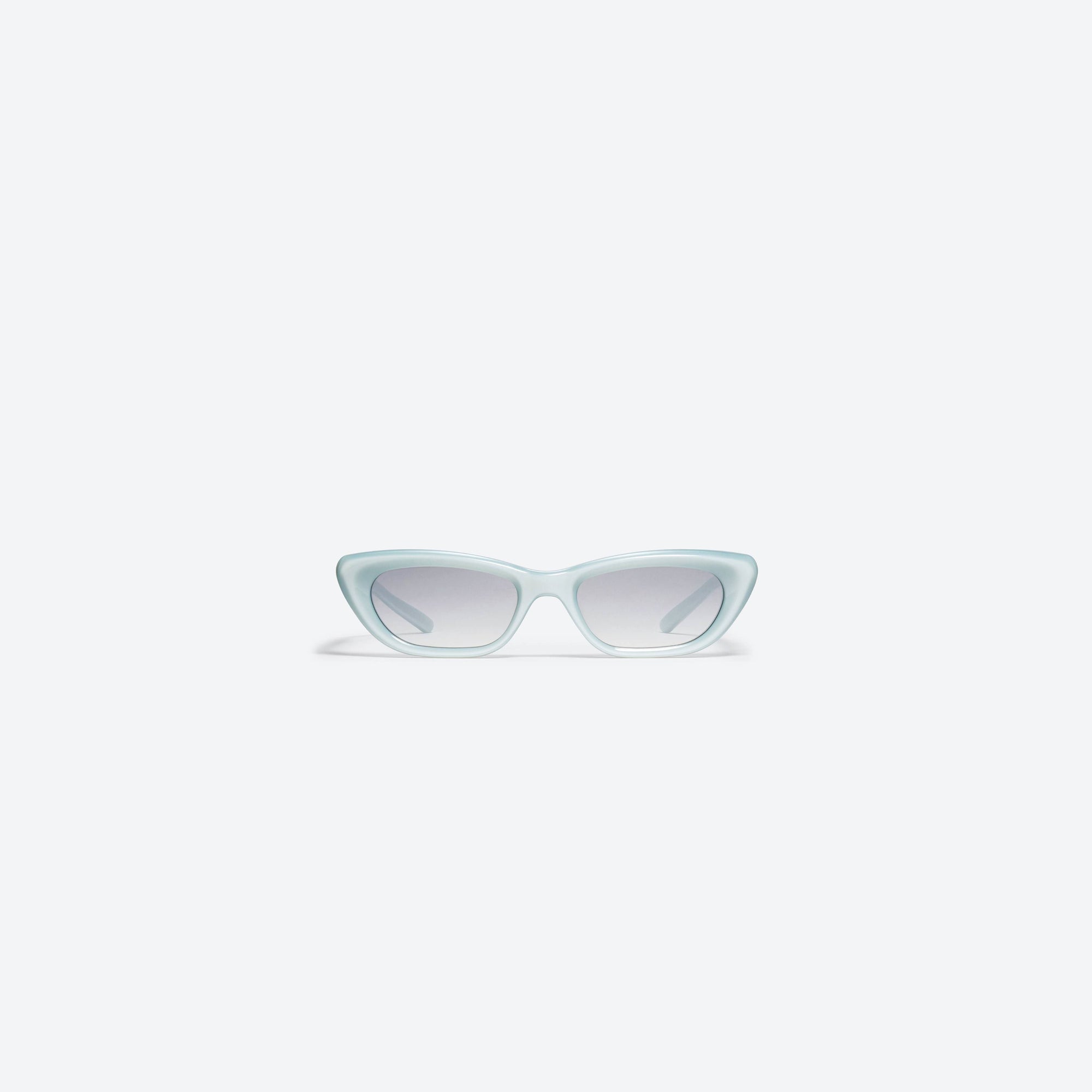 A front view of Gentle Monster 27And 7 BLC5 Gray Acetate framed Cat-eye sunglasses.