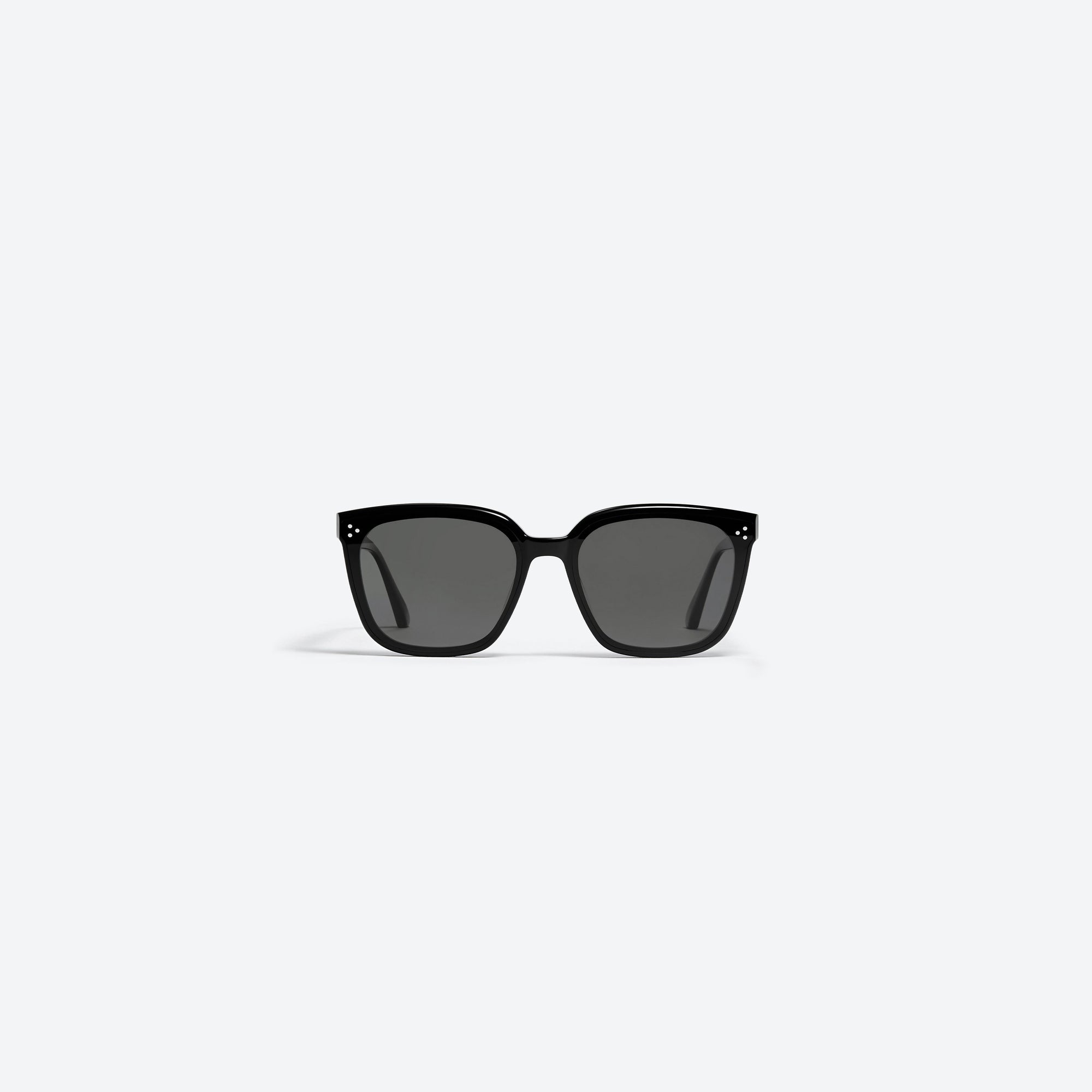 A front view of Gentle Monster Palette 01 Black Acetate framed Square sunglasses.