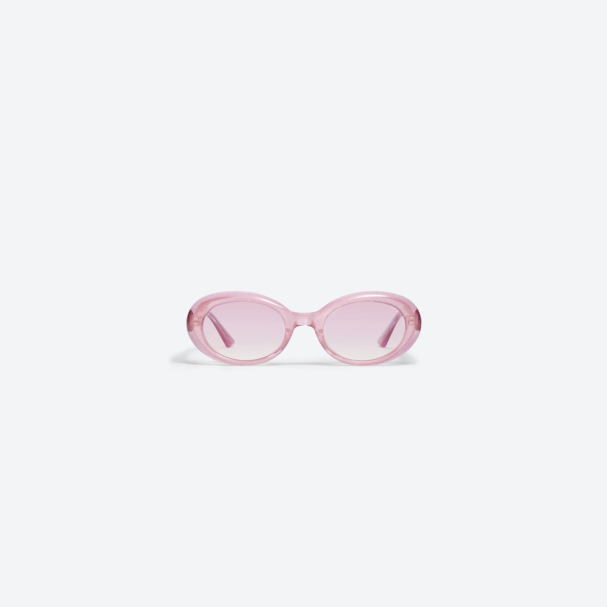 A front view of Gentle Monster La Mode PC6 Pink Acetate framed Oval sunglasses.