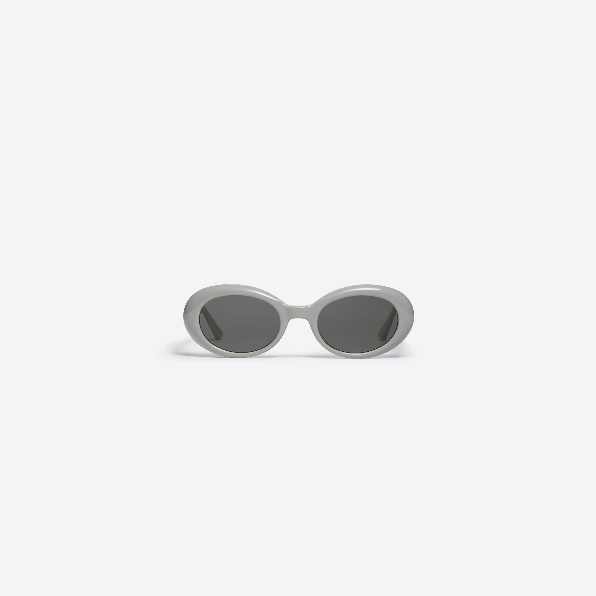 A front view of Gentle Monster La Mode G6 Gray Acetate framed Oval sunglasses.