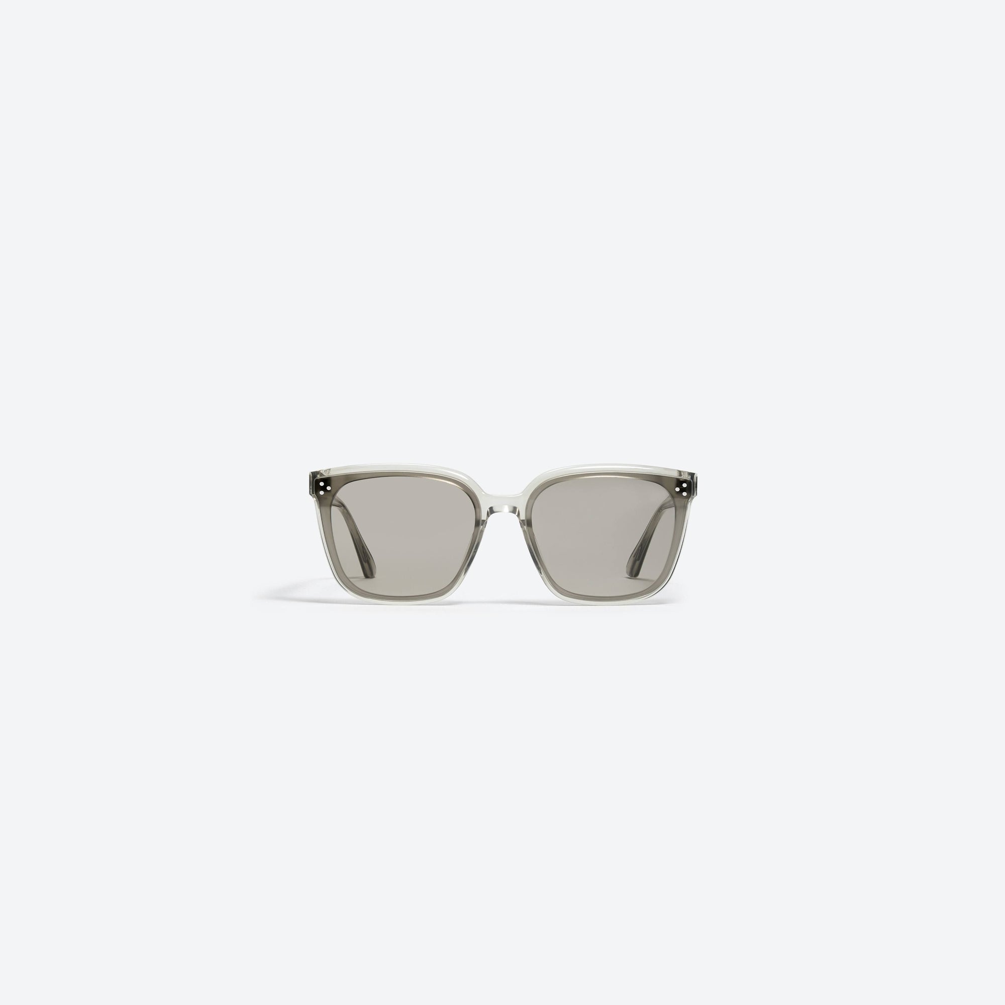 A front view of Gentle Monster Palette BRC11 Brown Acetate framed Square sunglasses.