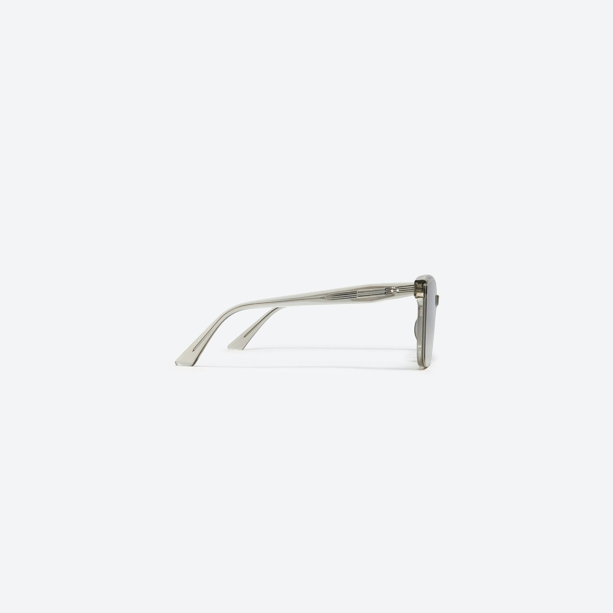 A detailed right view of Gentle Monster Palette BRC11 Brown Acetate framed Square sunglasses.