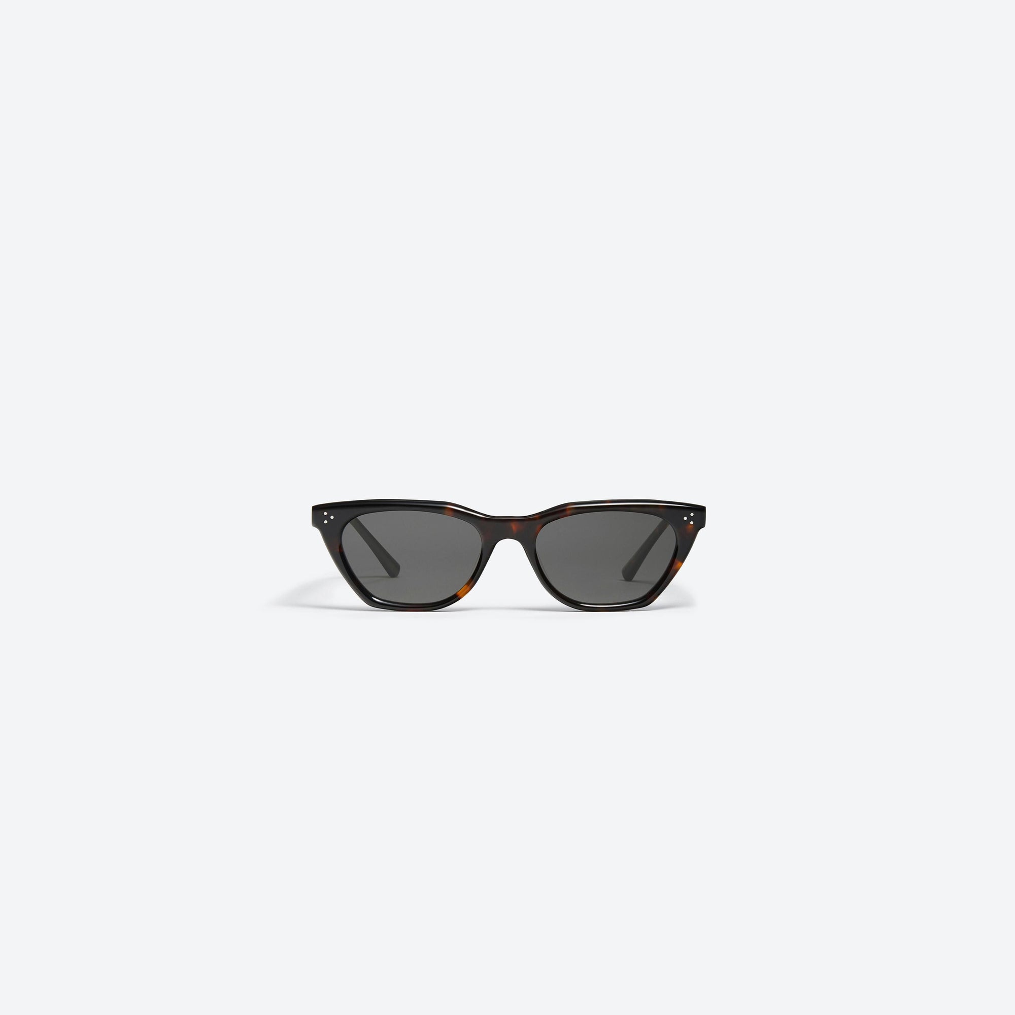 A front view of Gentle Monster Cookie T1 Tortoise Acetate framed Cat-eye sunglasses.