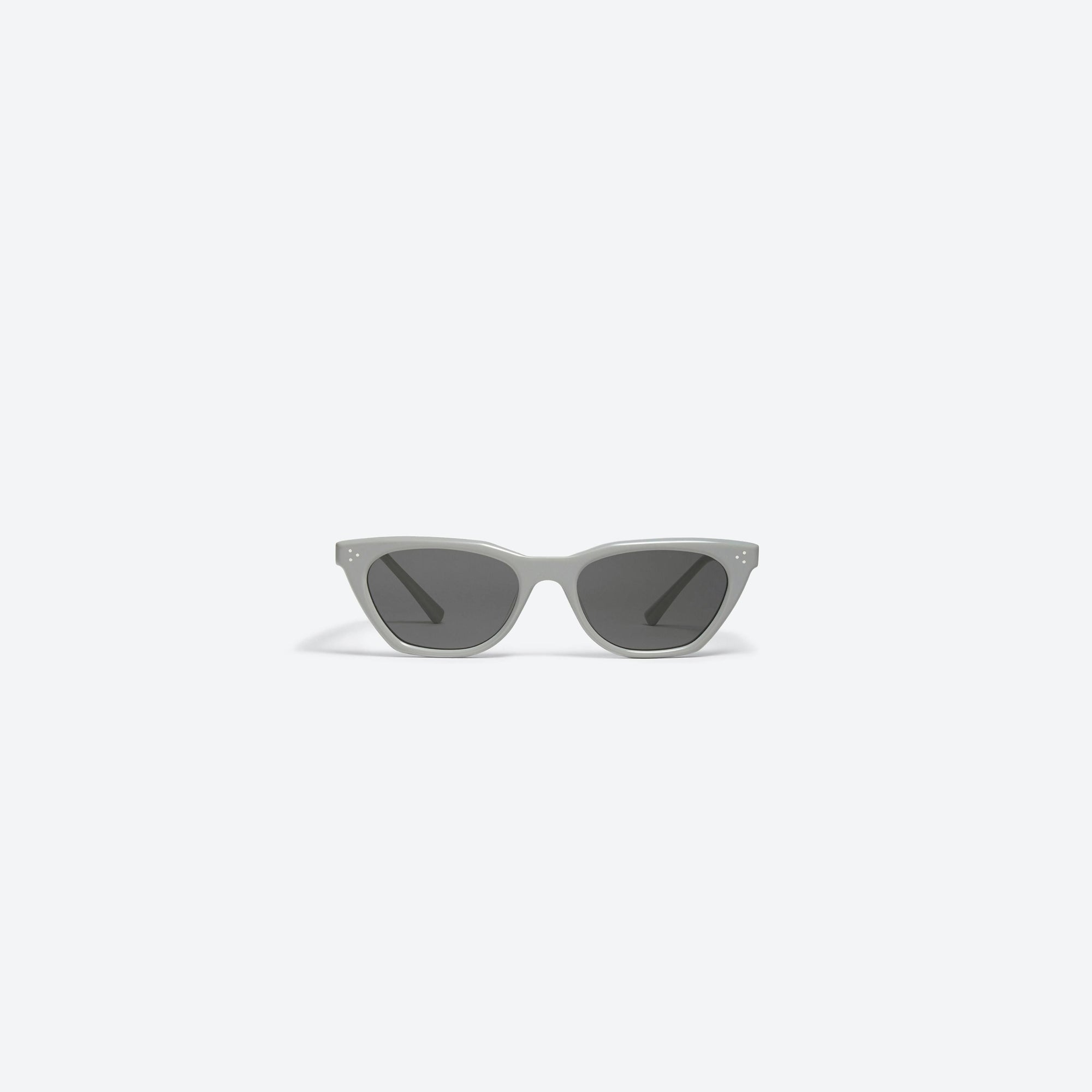 A front view of Gentle Monster Cookie G6 Gray Acetate framed Cat-eye sunglasses.
