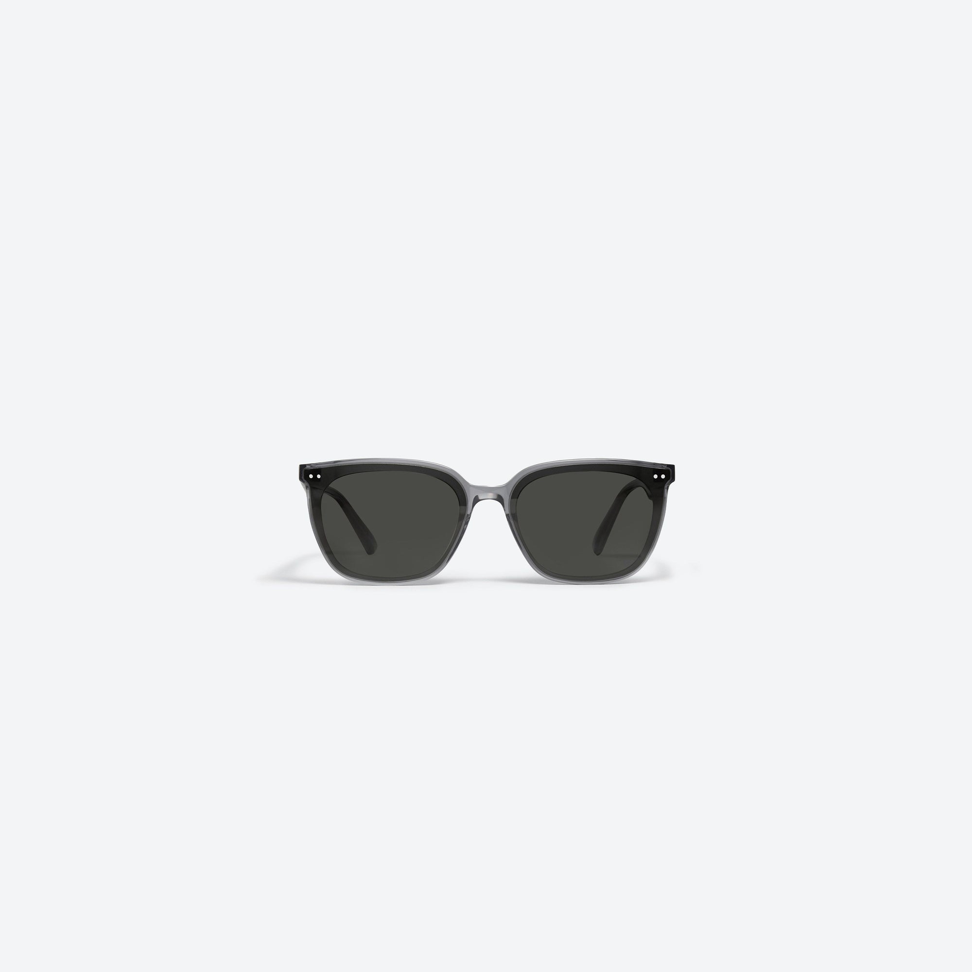 A front view of Gentle Monster Heizer G1 Gray Acetate framed Square sunglasses.