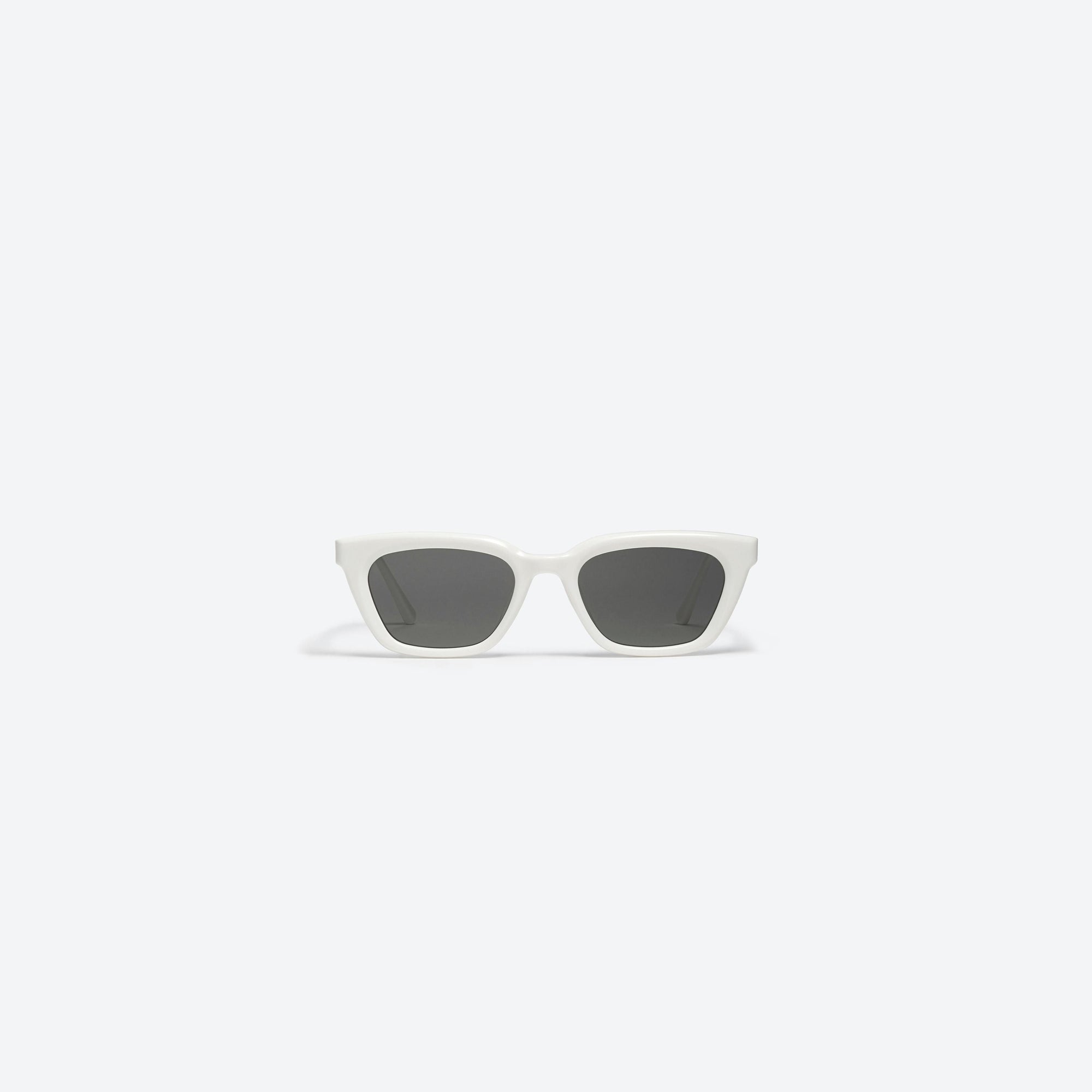 A front view of Gentle Monster Hue W2 White Acetate framed Square sunglasses.