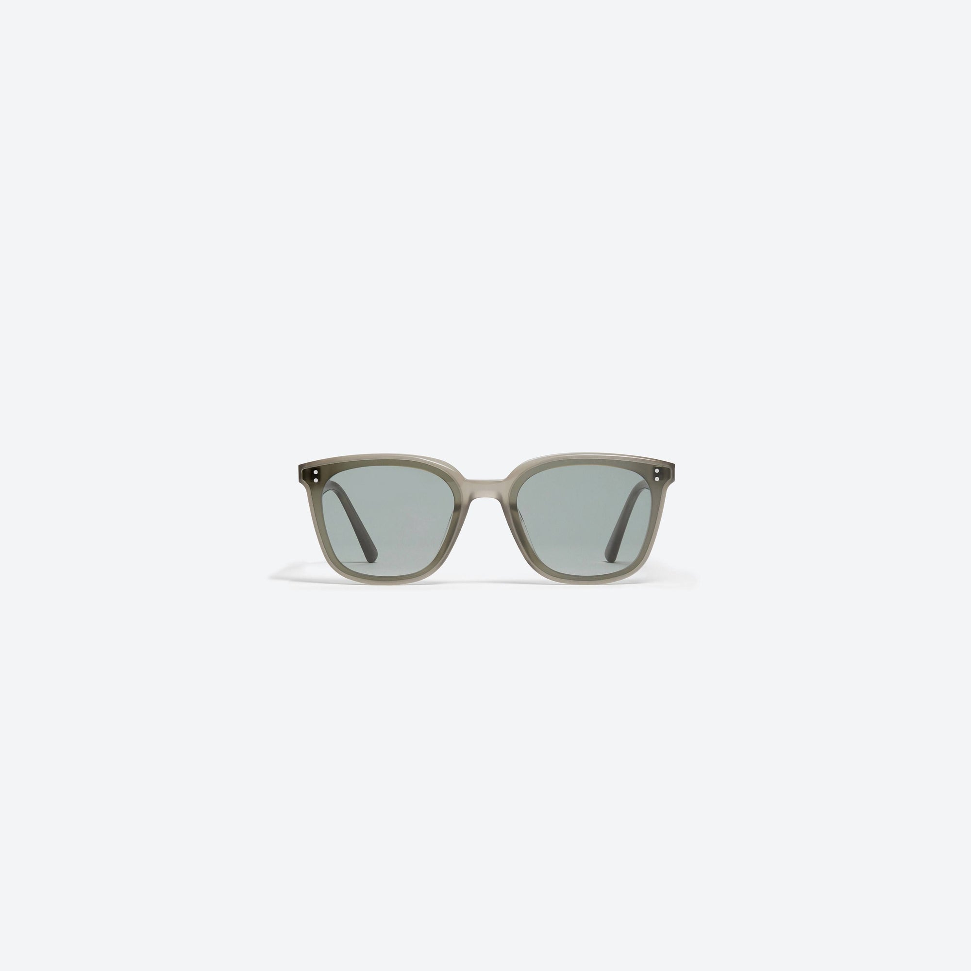 A front view of Gentle Monster Queen K2 Green Acetate framed Square sunglasses.