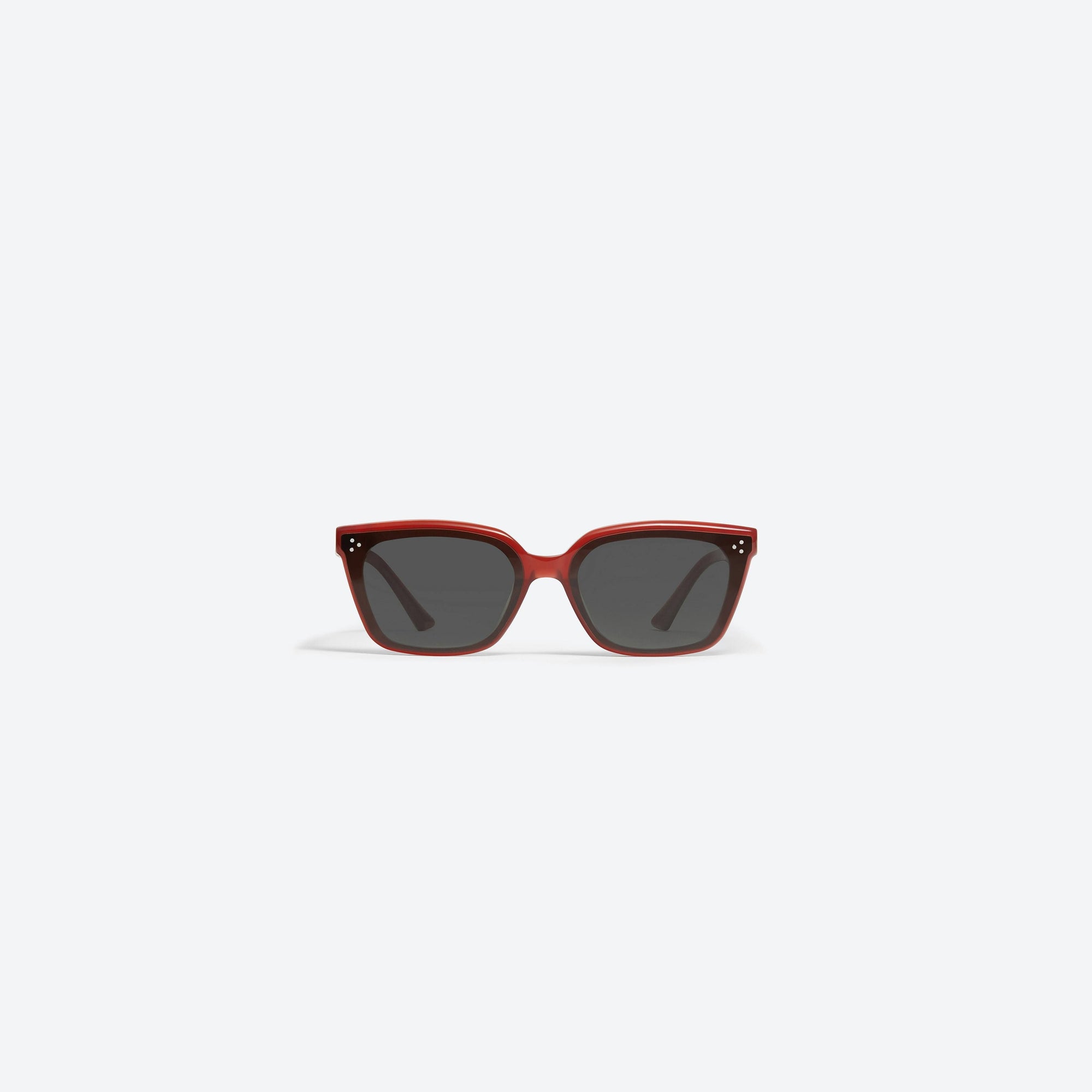 A front view of Gentle Monster Oslo RD1 Red Acetate framed Square sunglasses.
