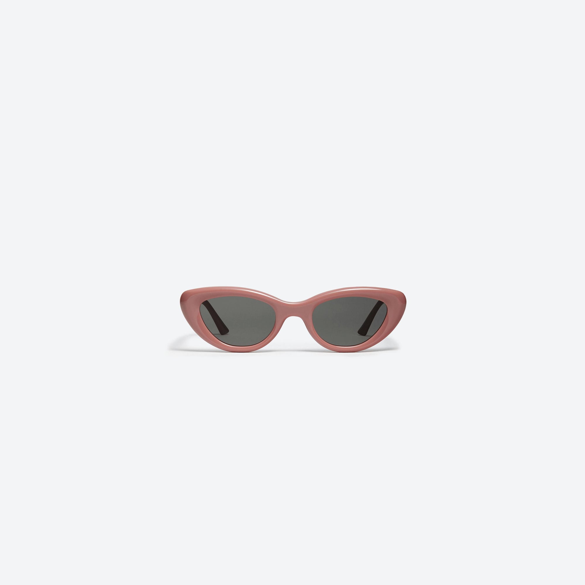 A front view of Gentle Monster Conic P4 Pink Acetate framed Cat-eye sunglasses.