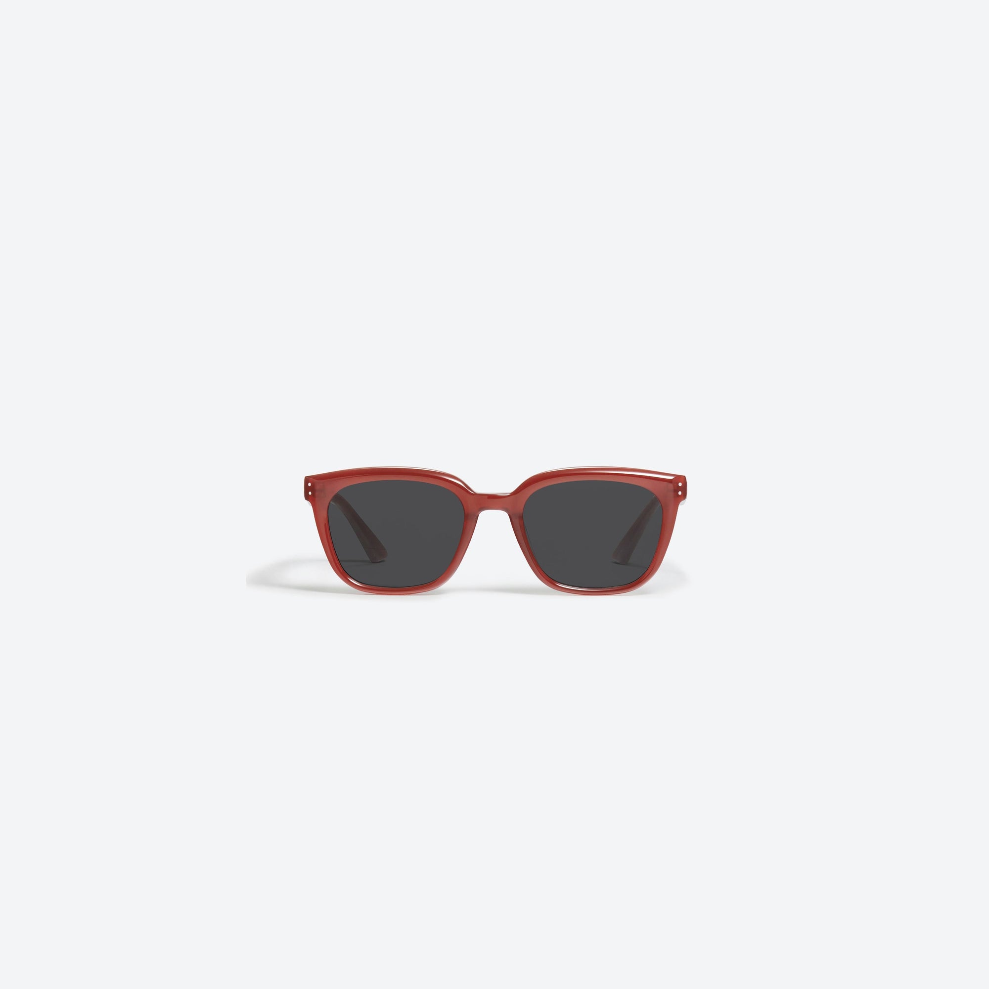 A front view of Gentle Monster KUN - 0004 RD1 Red Acetate framed Square sunglasses.