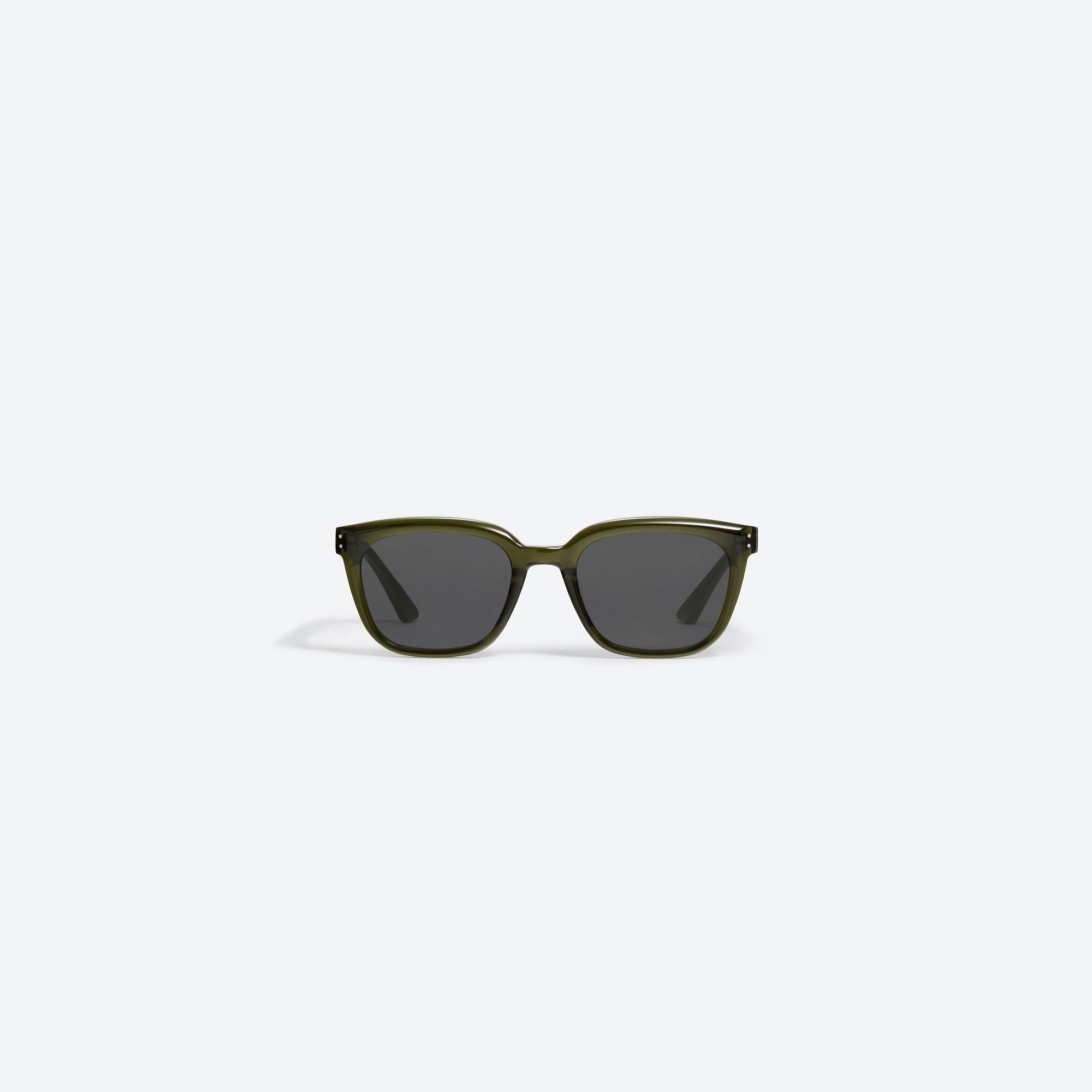 A front view of Gentle Monster KUN - 0004 KC2 Green Acetate framed Square sunglasses.