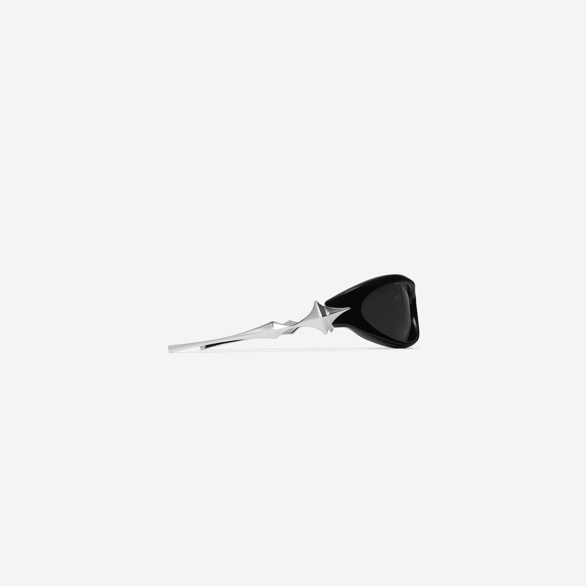 A detailed right view of Gentle Monster Yyy 01 Black Mixed framed Wraparound sunglasses.