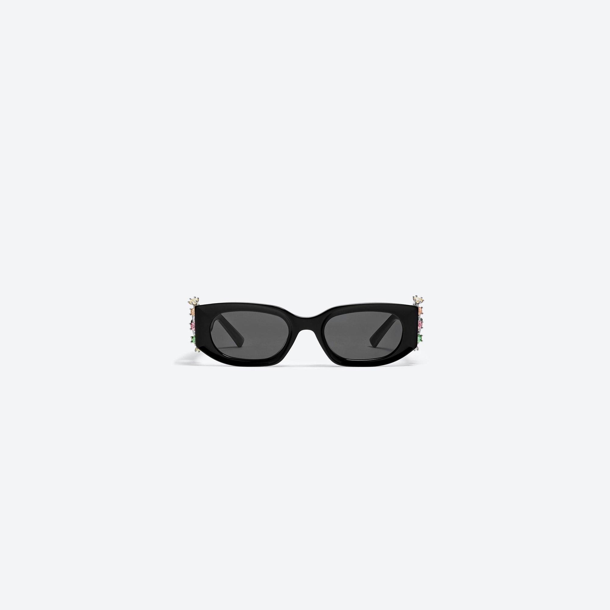 A front view of Gentle Monster D’heygere - Rings 01 Black Mixed framed Square sunglasses.