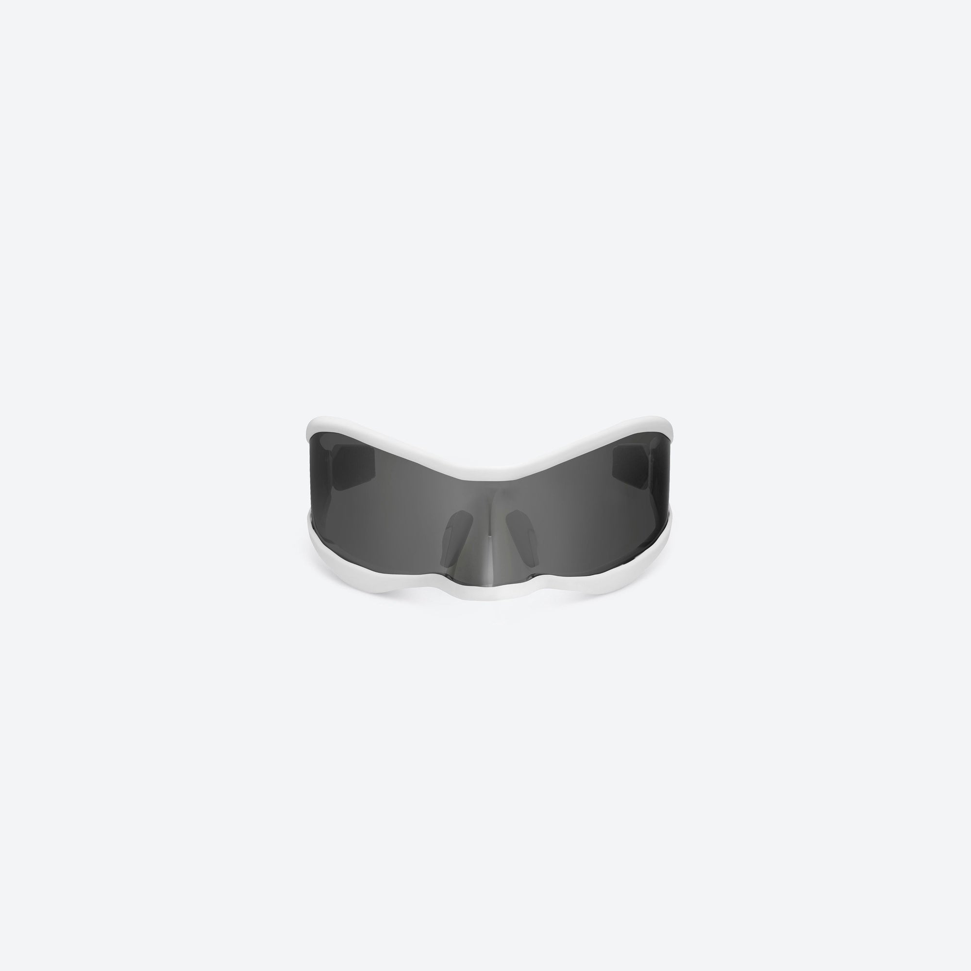 A front view of Gentle Monster Maison Margiela - MM101 02 Silver Mixed framed Wraparound sunglasses.