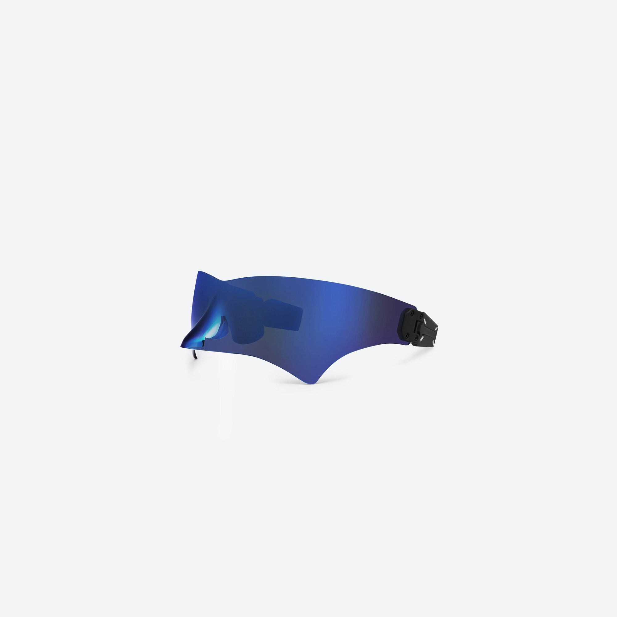 45-degree view of Gentle Monster Maison Margiela - MM102 M04(BL) Blue Mixed framed Wraparound sunglasses.