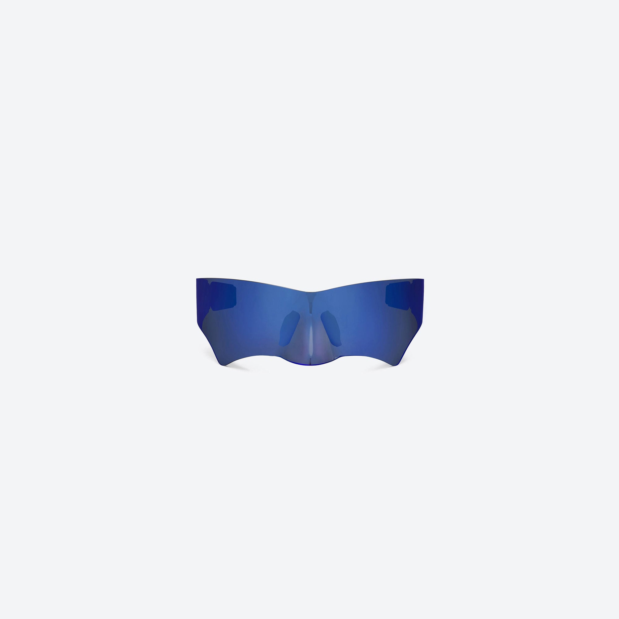 A front view of Gentle Monster Maison Margiela - MM102 M04(BL) Blue Mixed framed Wraparound sunglasses.
