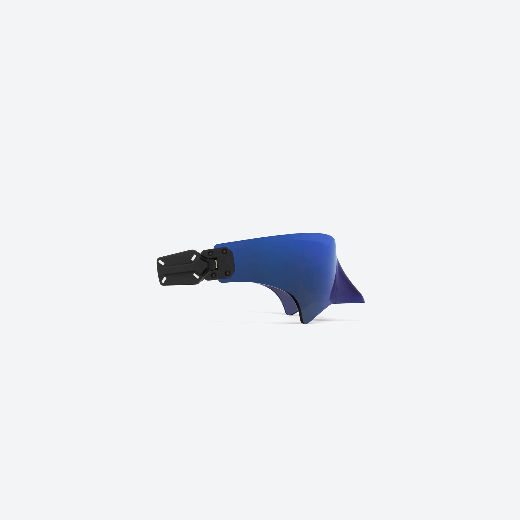A detailed right view of Gentle Monster Maison Margiela - MM102 M04(BL) Blue Mixed framed Wraparound sunglasses.