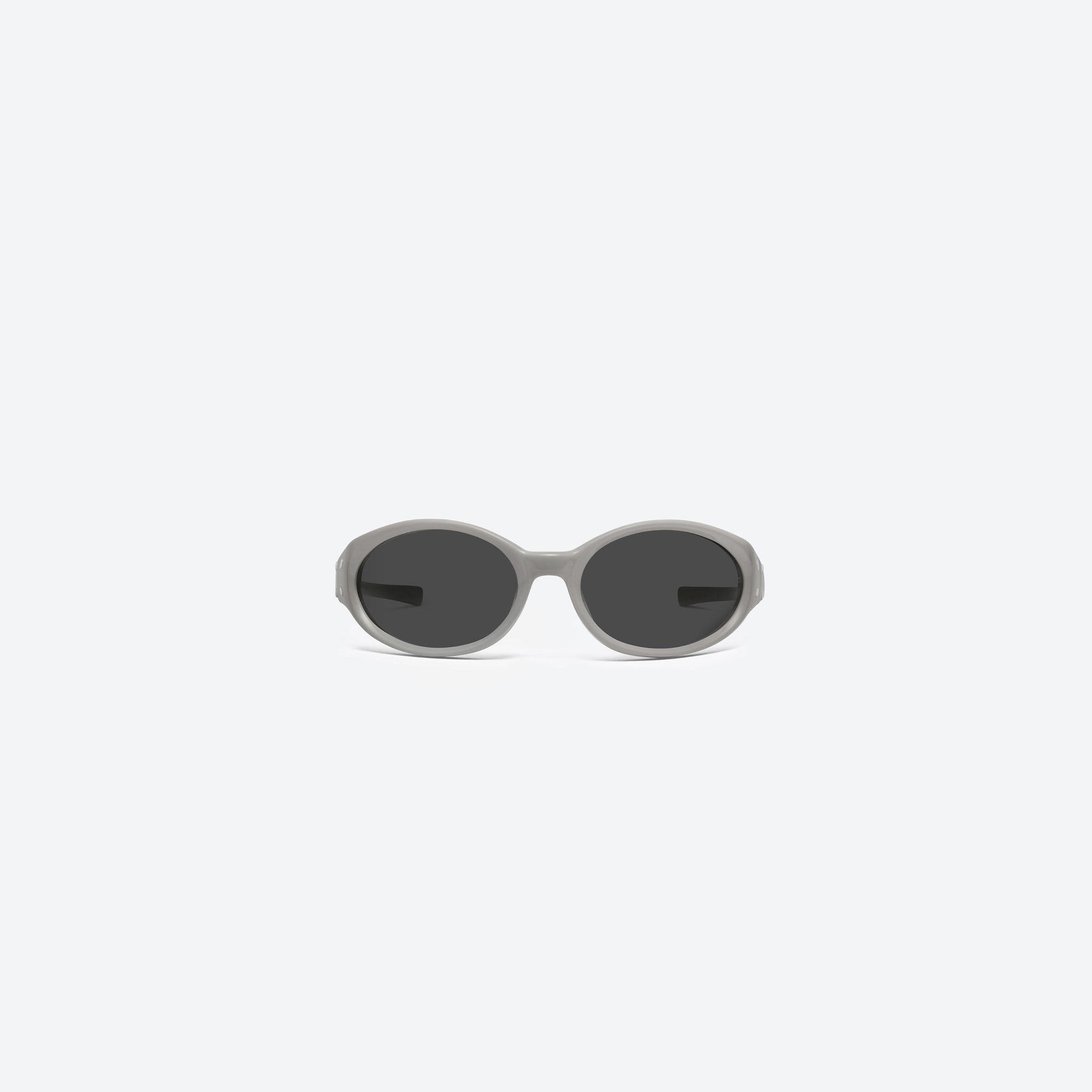A front view of Gentle Monster Maison Margiela - MM104 G10 Gray Acetate framed Wraparound sunglasses.