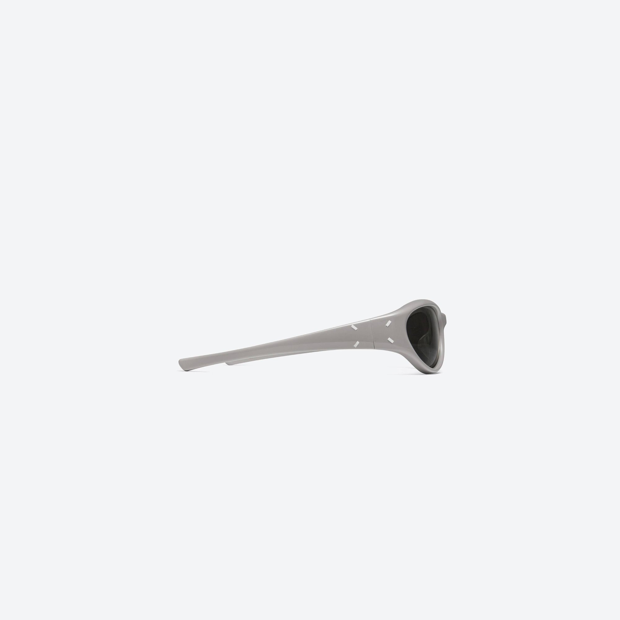 A detailed right view of Gentle Monster Maison Margiela - MM105 G10 Gray Acetate framed Wraparound sunglasses.