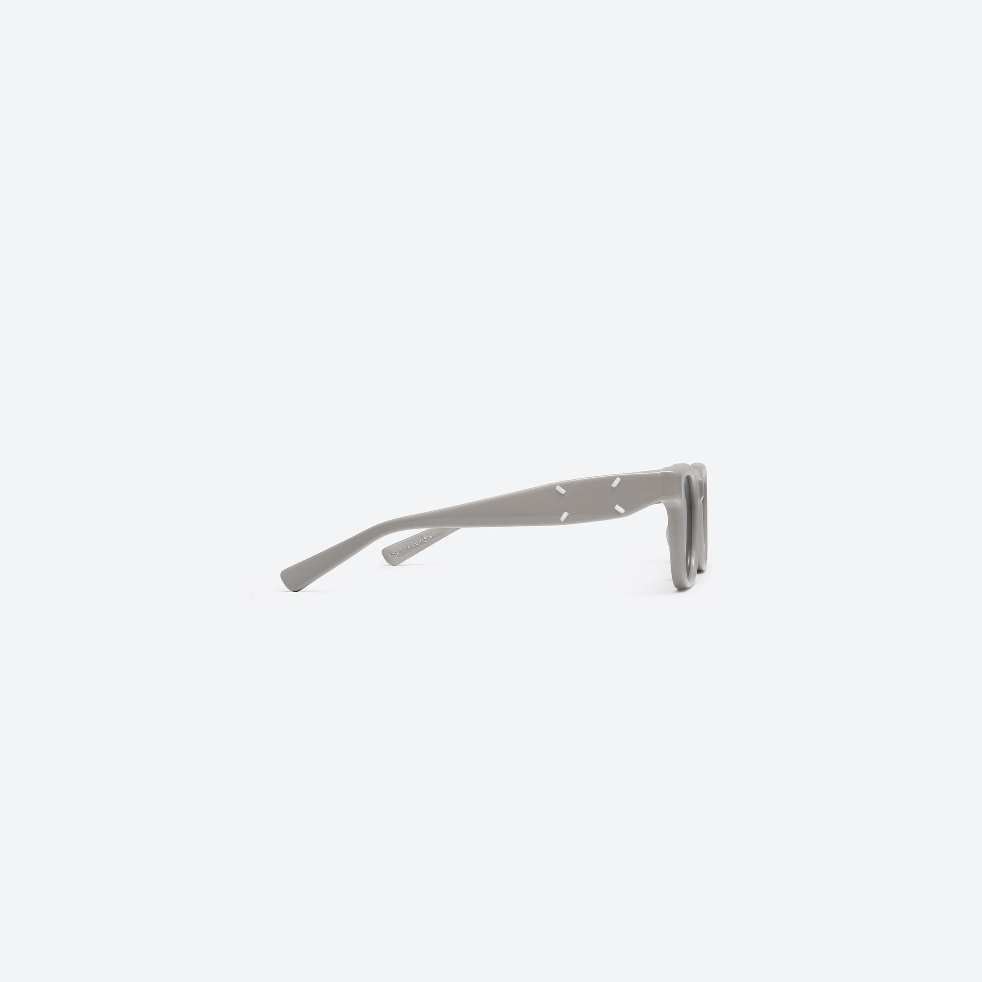 A detailed right view of Gentle Monster Maison Margiela - MM110 G10 Gray Acetate framed Square sunglasses.