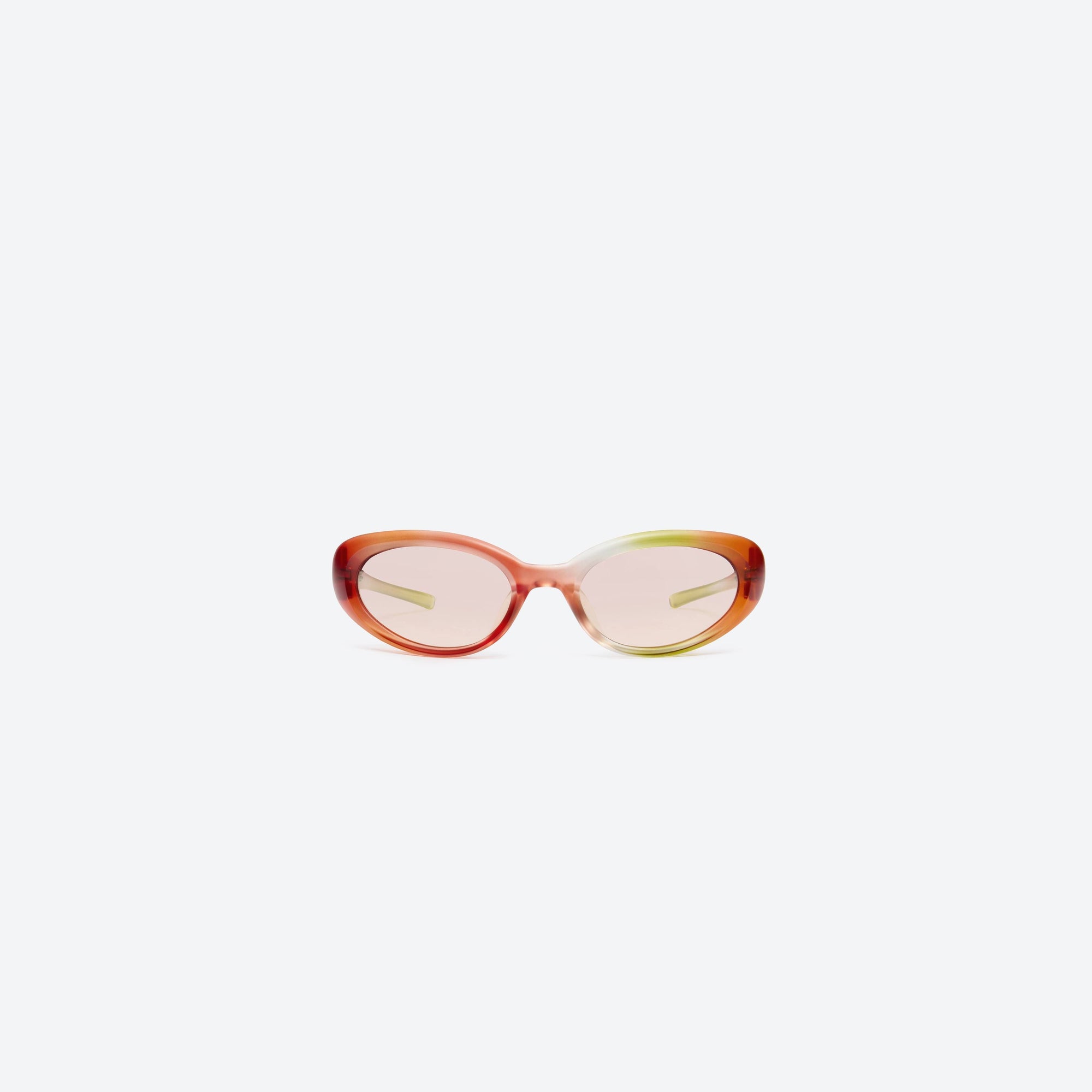 A front view of Gentle Monster Gelati MG4 Multicolored Nylon framed Wraparound sunglasses.