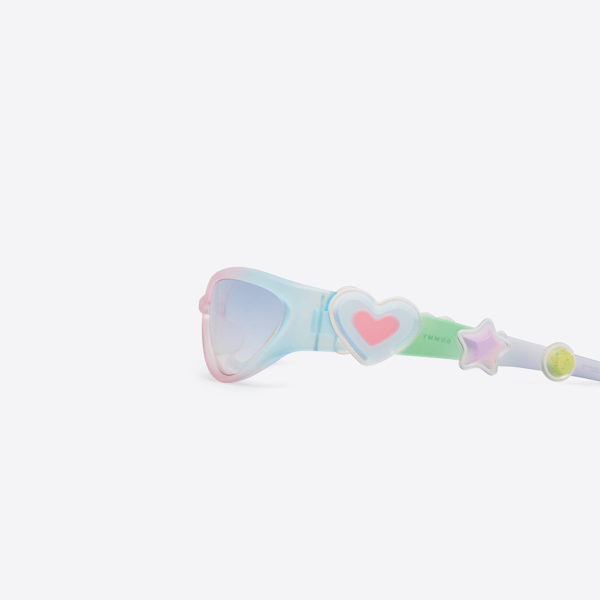 A detailed left view of Gentle Monster Gummy MG1 Multicolored Nylon framed Wraparound sunglasses.