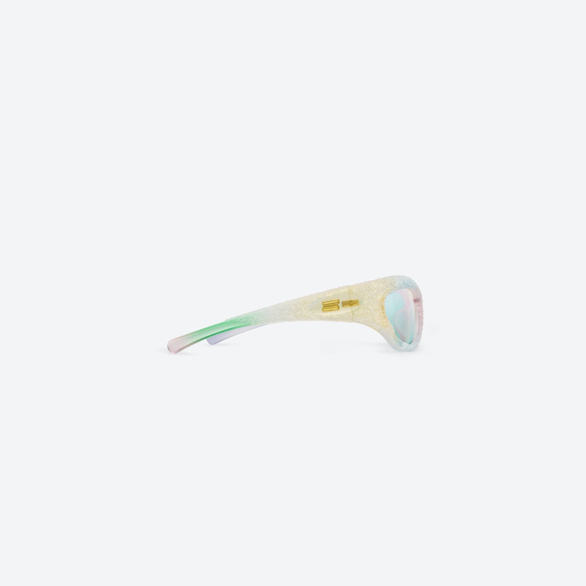 A detailed right view of Gentle Monster Yummy MG1 Multicolored Nylon framed Wraparound sunglasses.