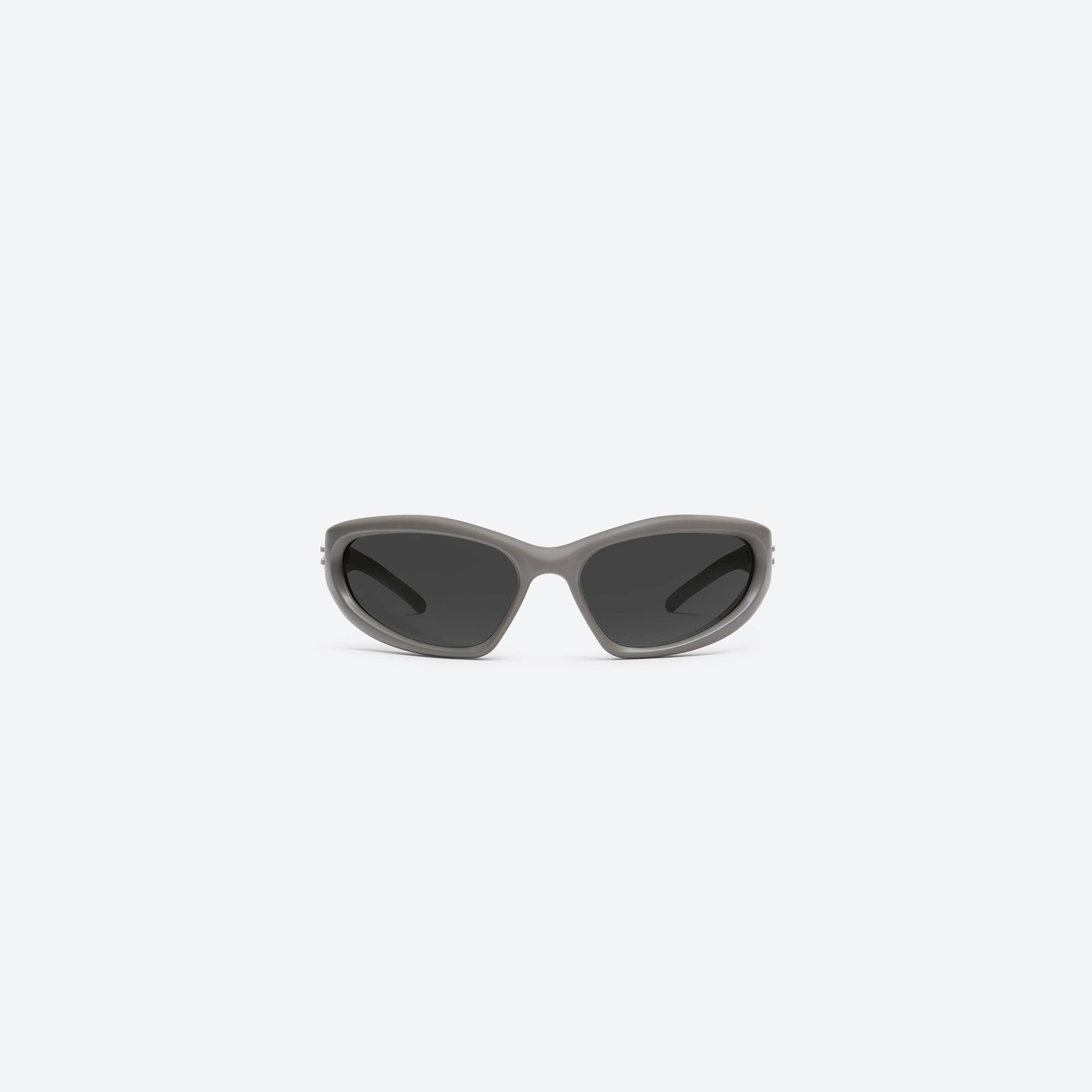 A front view of Gentle Monster Panna Cotta K5 Green Nylon framed Wraparound sunglasses.