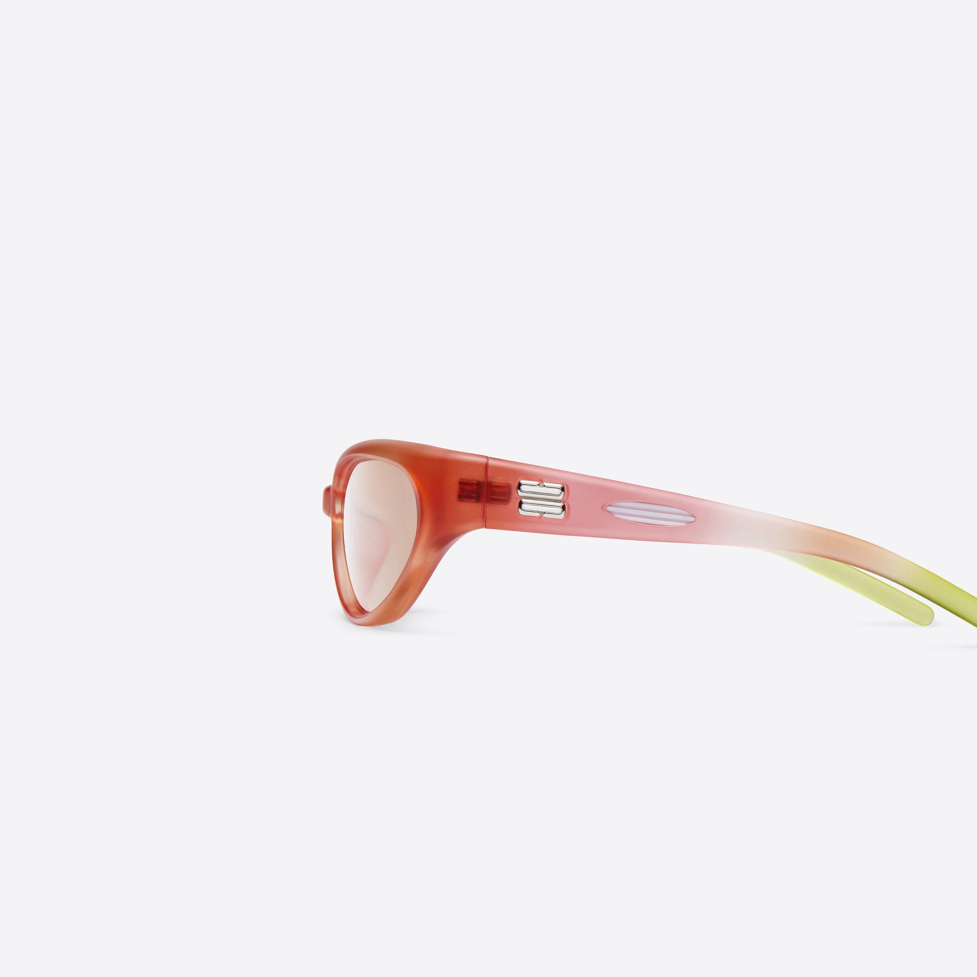 A detailed left view of Gentle Monster Juicy MG4 Multicolored Nylon framed Wraparound sunglasses.