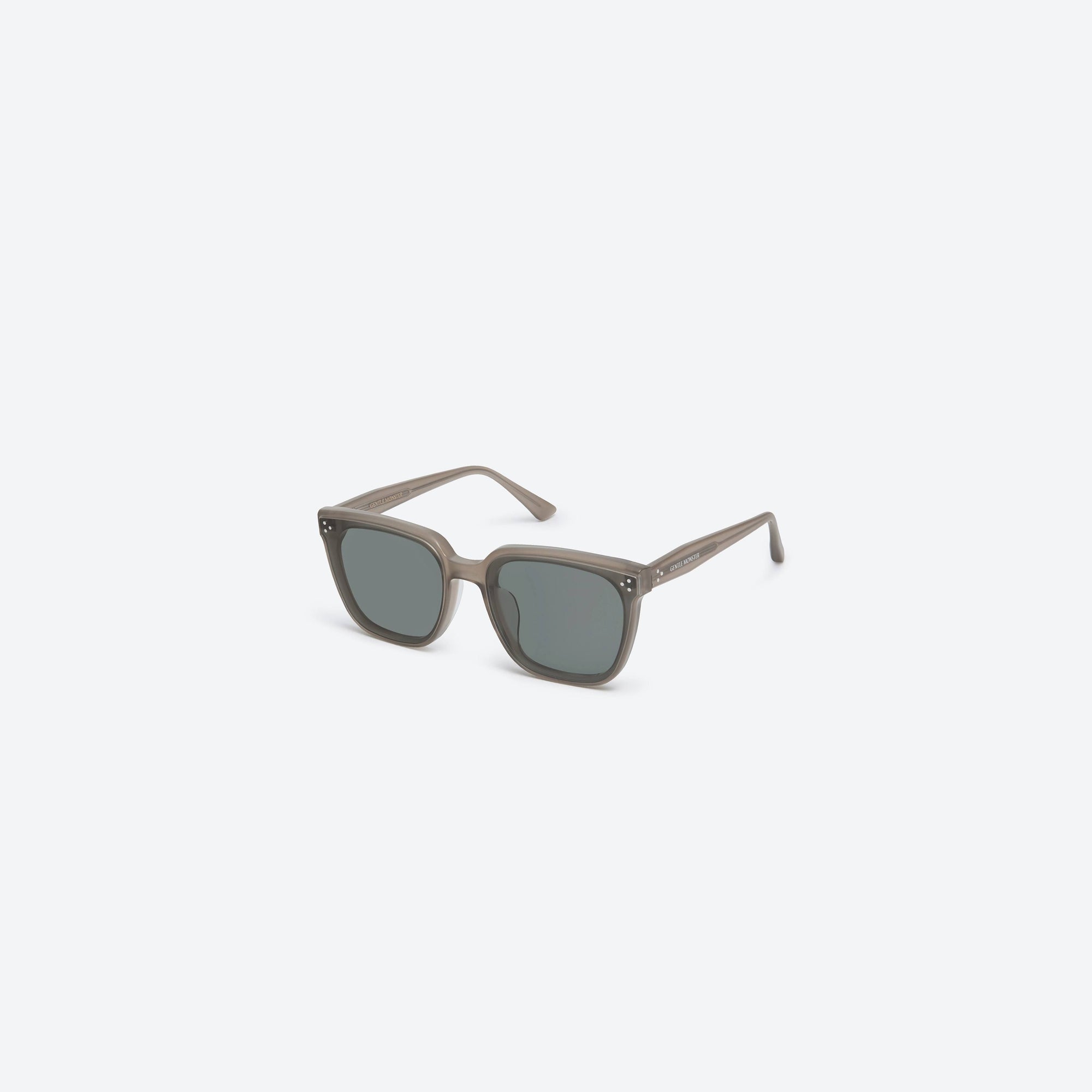 45-degree view of Gentle Monster Alan K2 Green Acetate framed Square sunglasses.