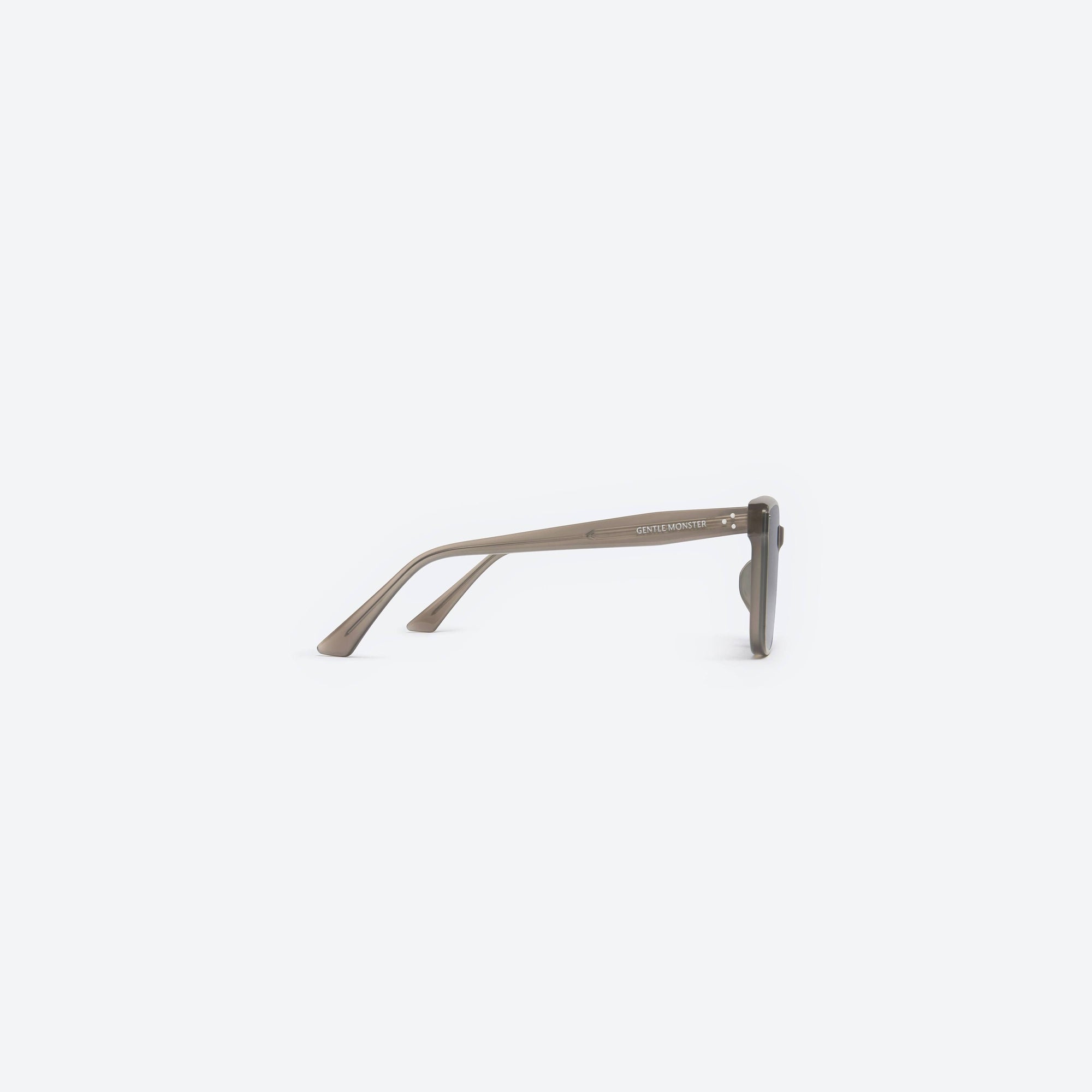 A detailed right view of Gentle Monster Alan K2 Green Acetate framed Square sunglasses.