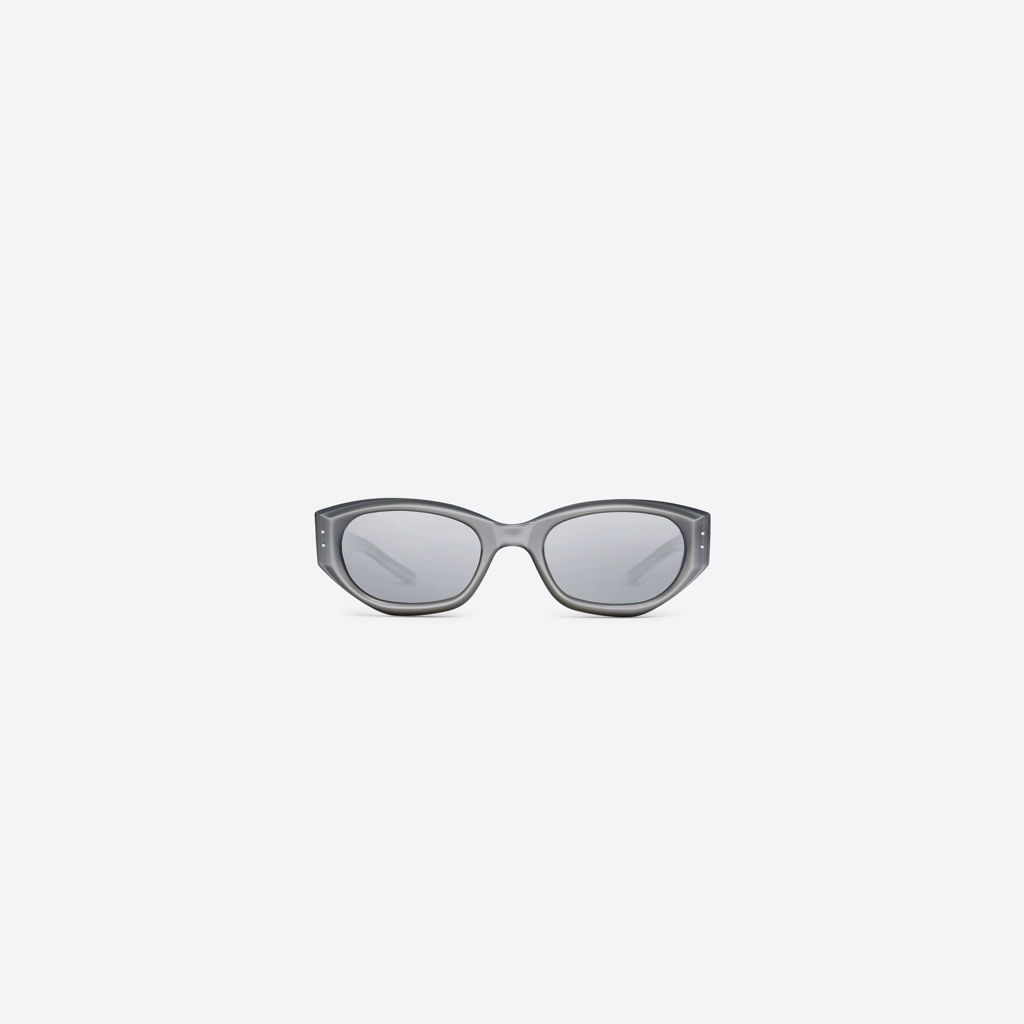 A front view of Gentle Monster Benven G13 Gray Acetate framed Cat-eye sunglasses.