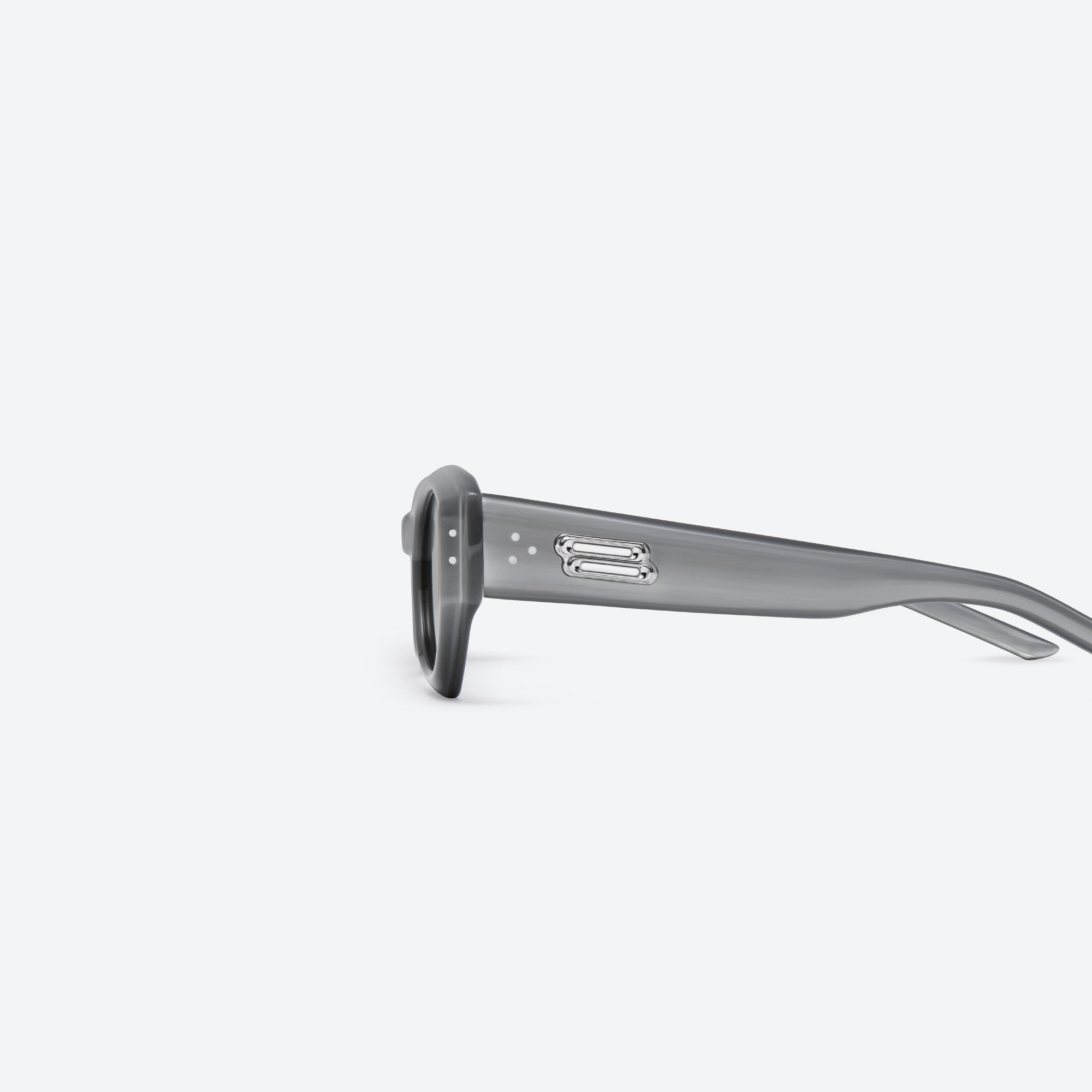 A detailed left view of Gentle Monster Benven G13 Gray Acetate framed Cat-eye sunglasses.