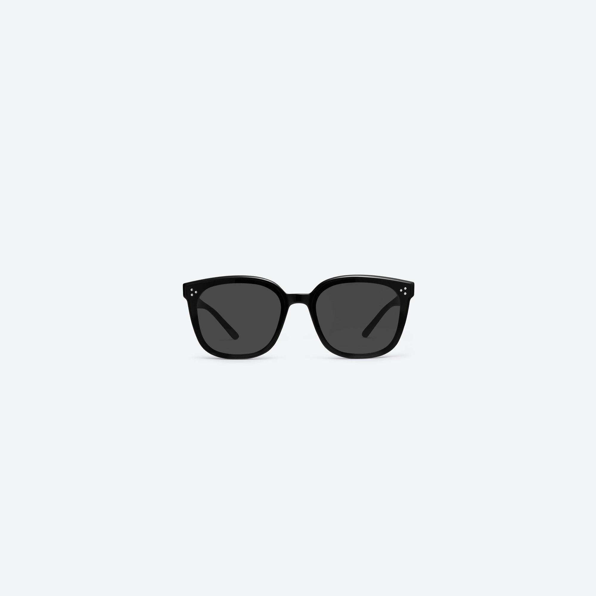 A front view of Gentle Monster By 01 Black Acetate framed Square sunglasses.