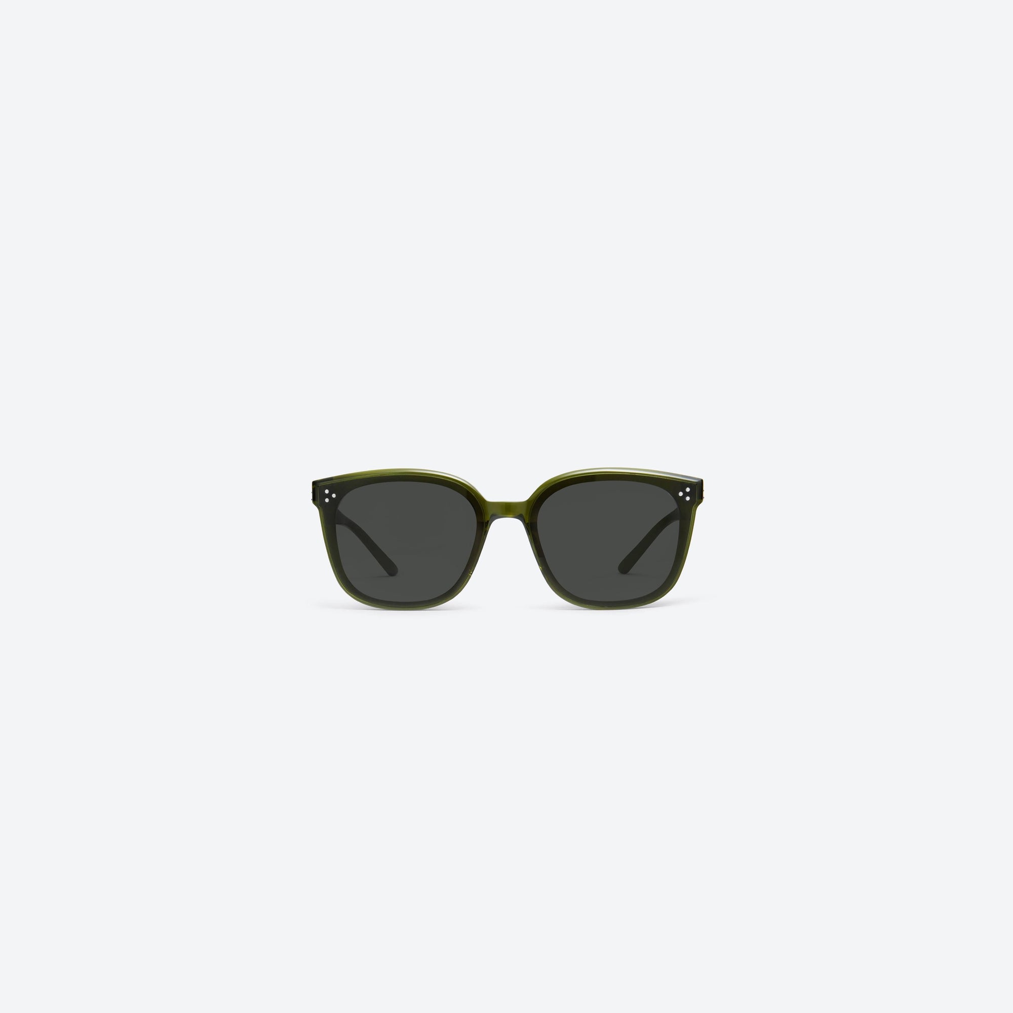 A front view of Gentle Monster By KC2 Green Acetate framed Square sunglasses.