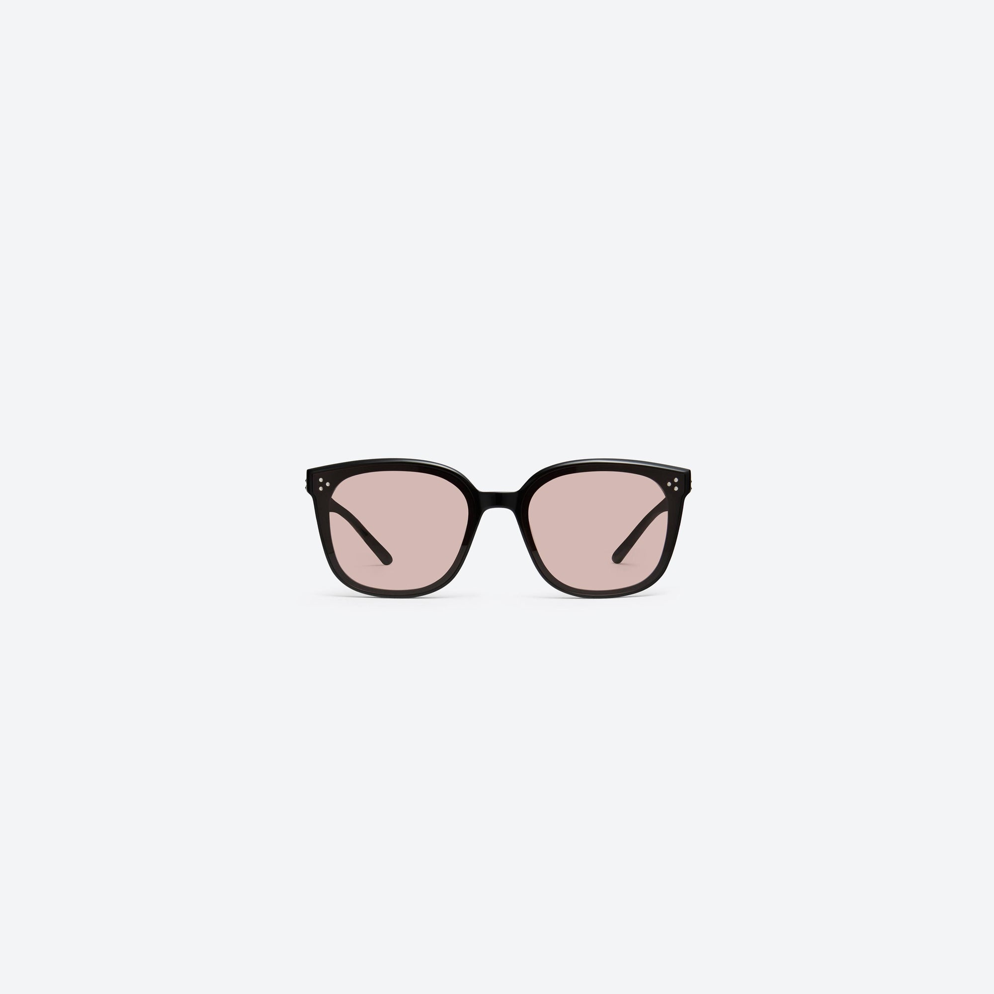 A front view of Gentle Monster By 01(OR) Black Acetate framed Square sunglasses.