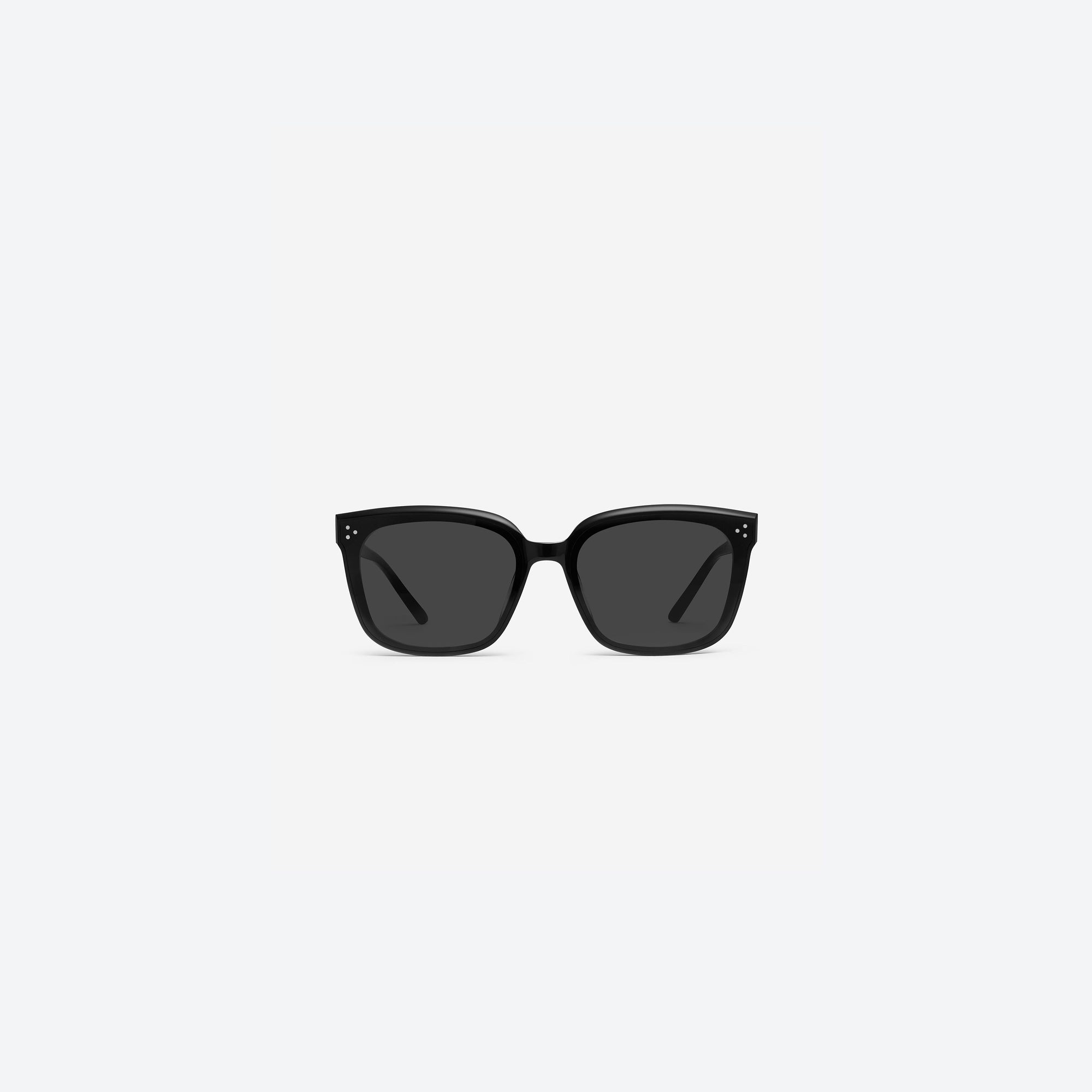 A front view of Gentle Monster Dear 01 Black Acetate framed Square sunglasses.